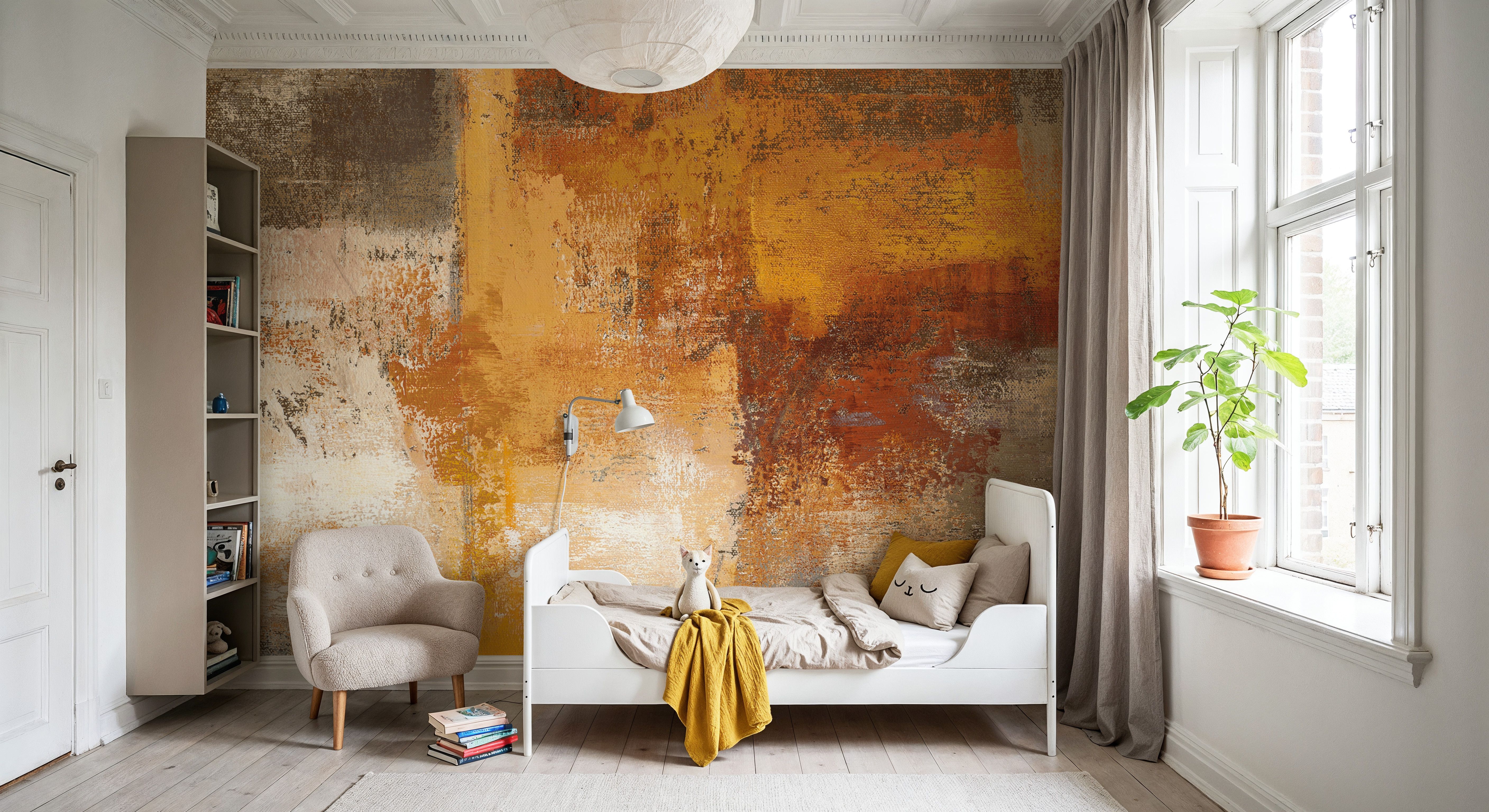 Silver and Amber Panel I, Tapet