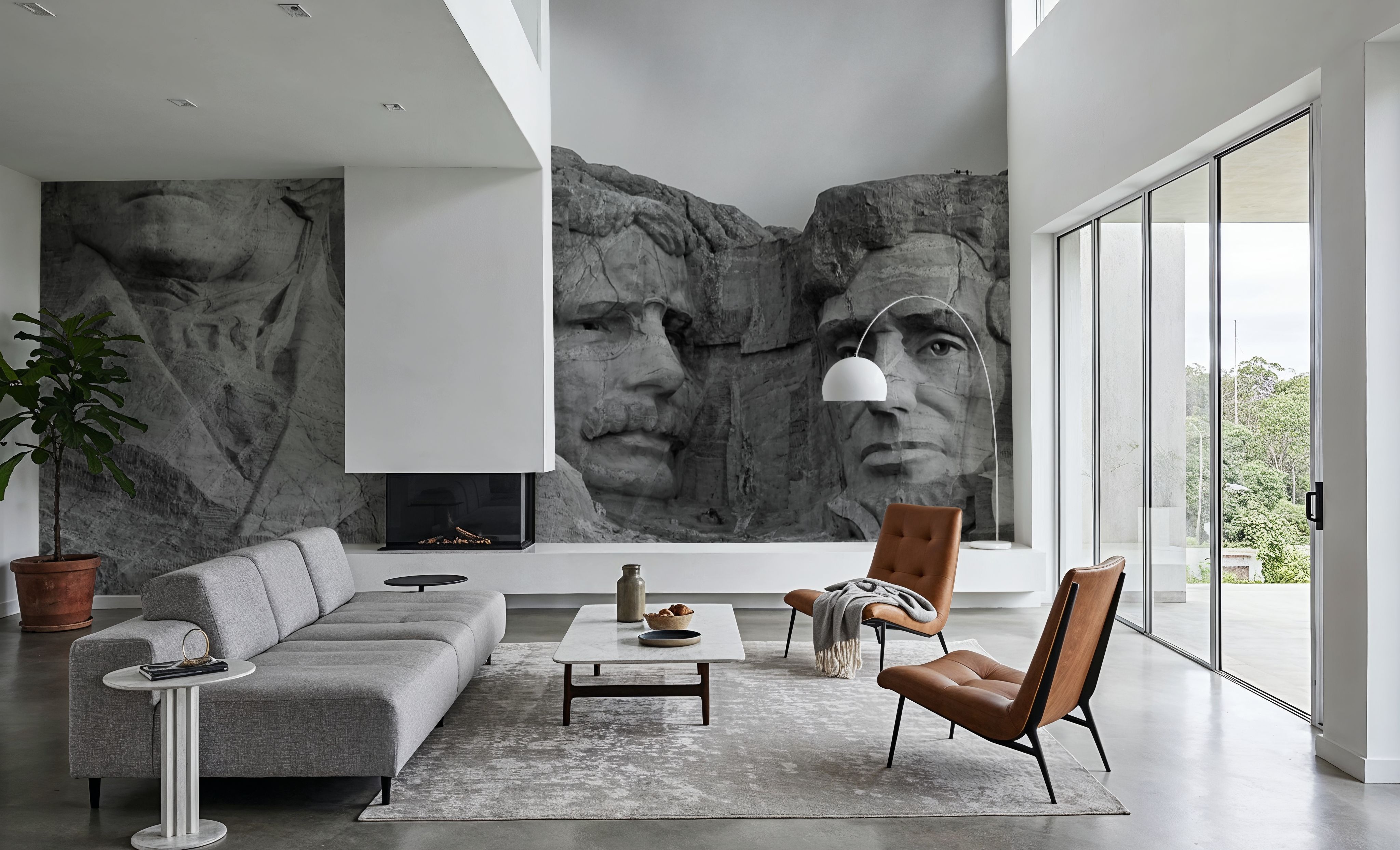 Mount Rushmore, Black And White