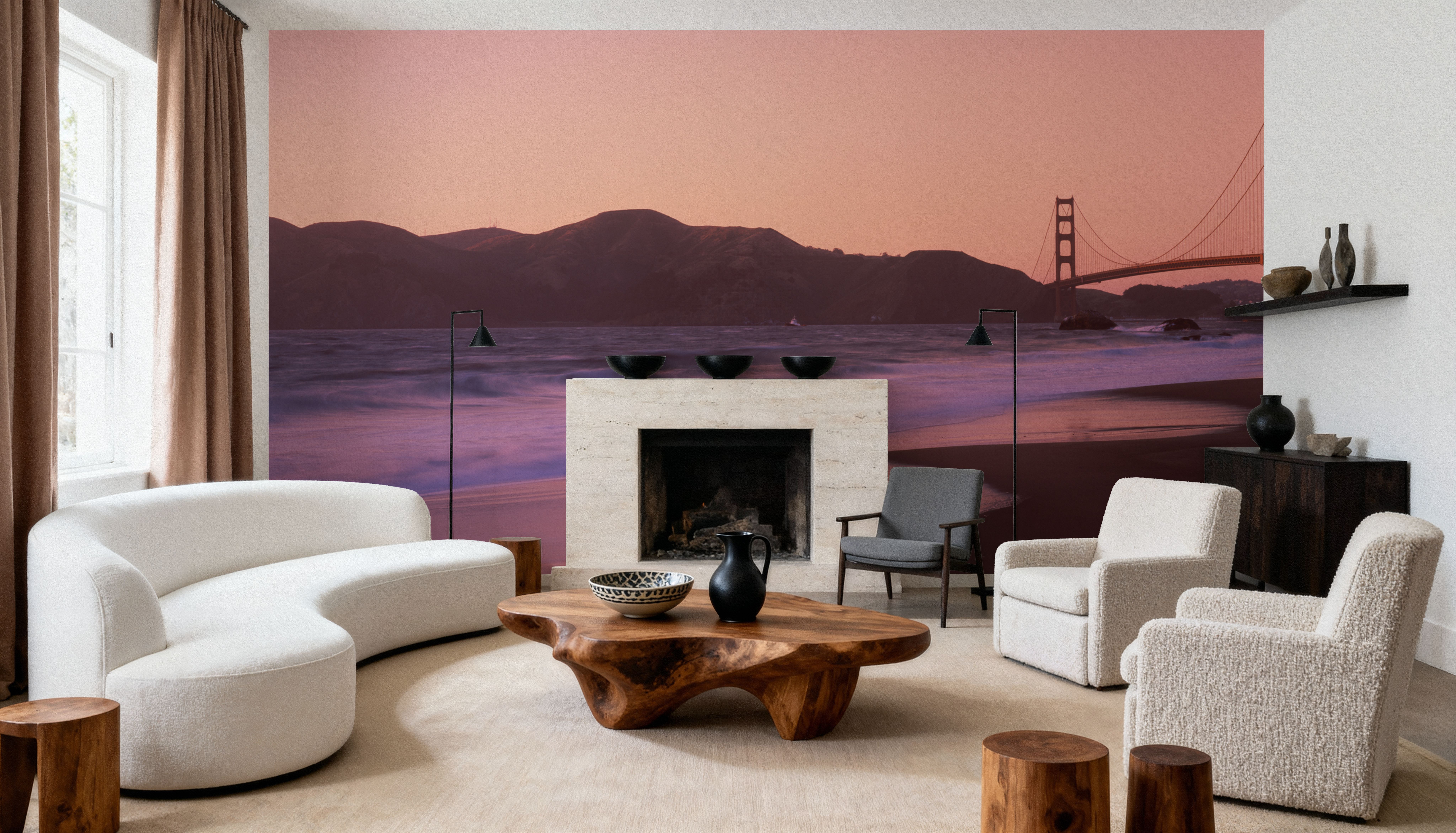 Crimson Bridge Twilight Red