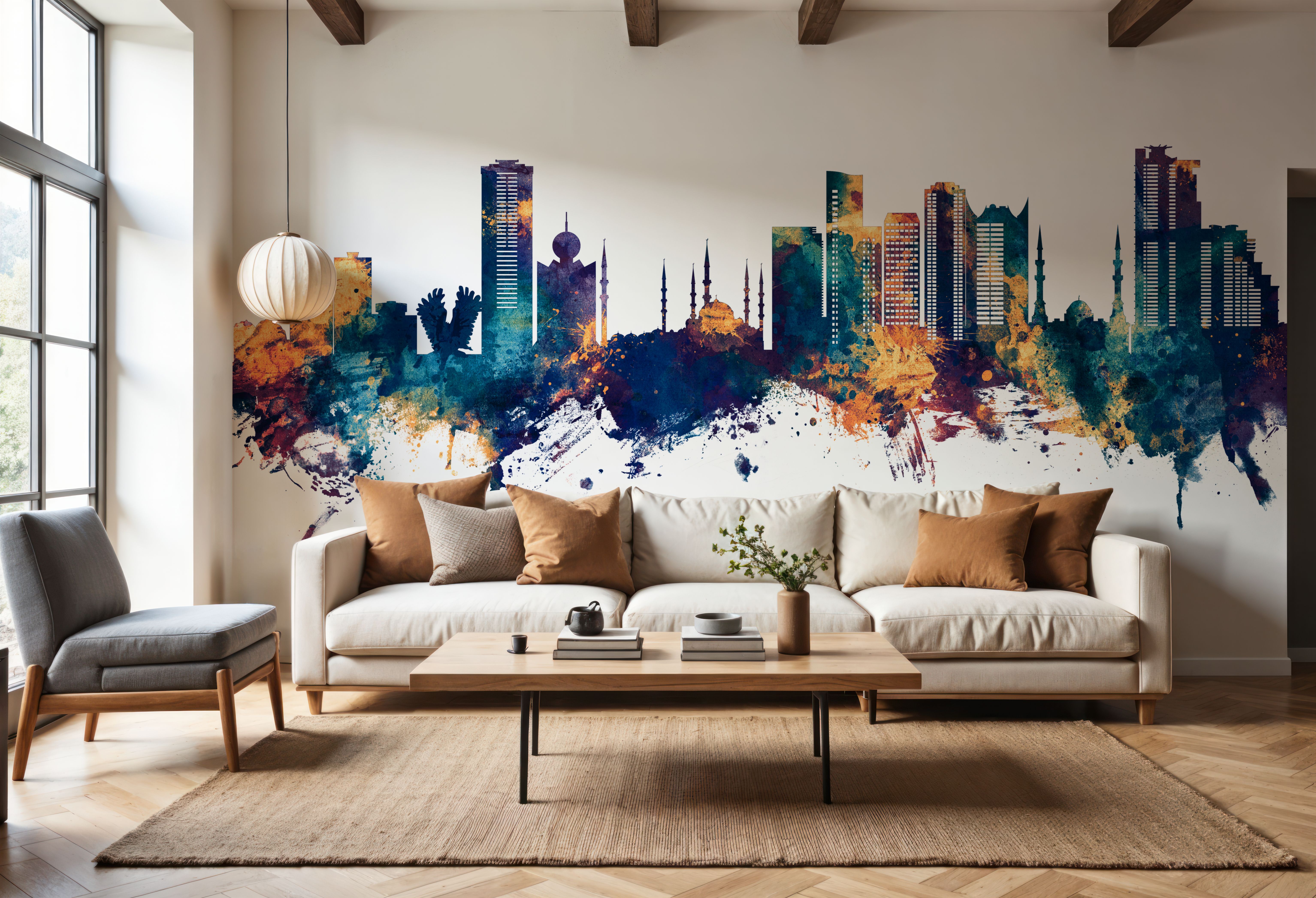 Fujairah Skyline Blue & Bronze