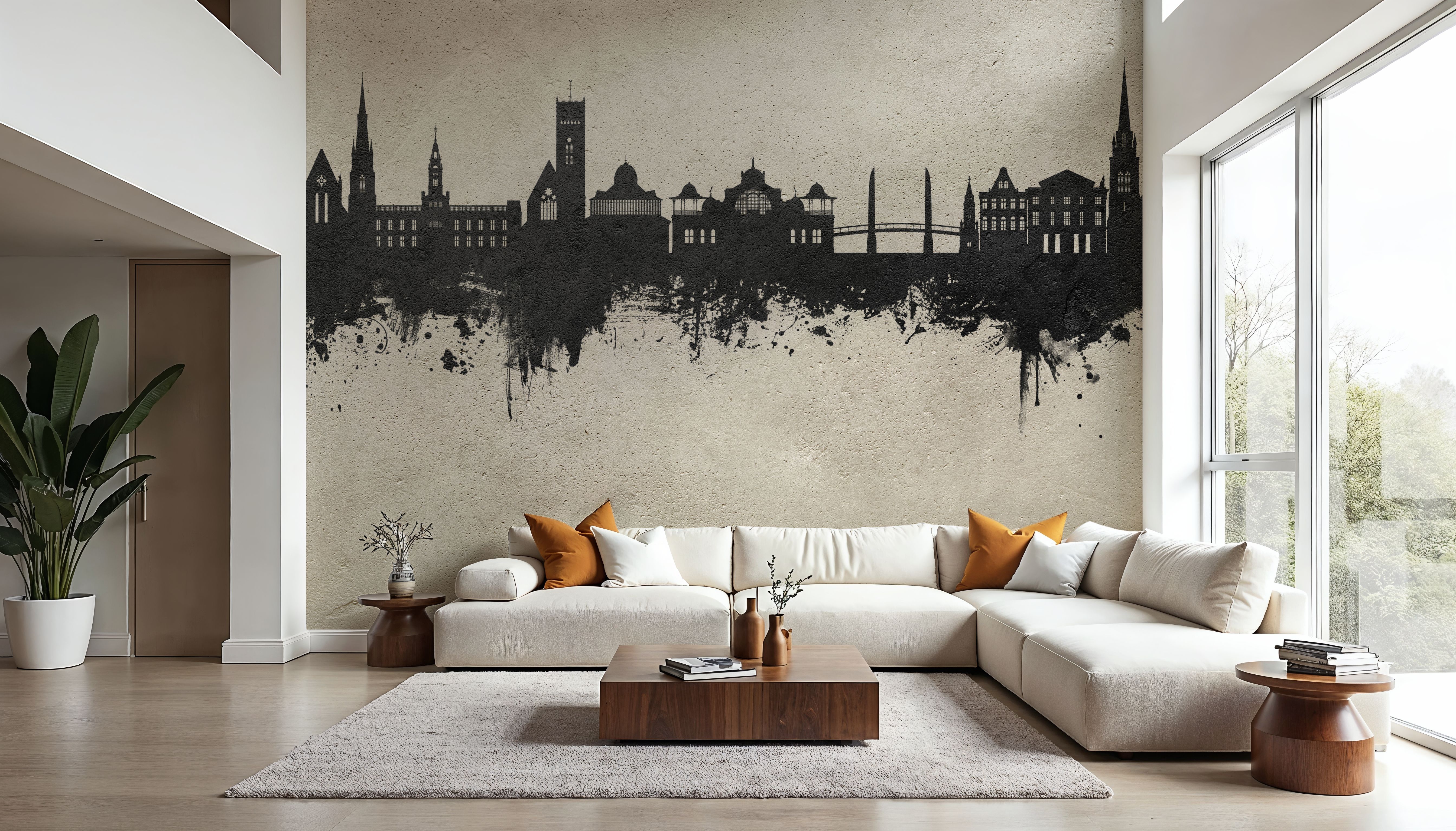 Torquay England Skyline Concrete, Carte da parati