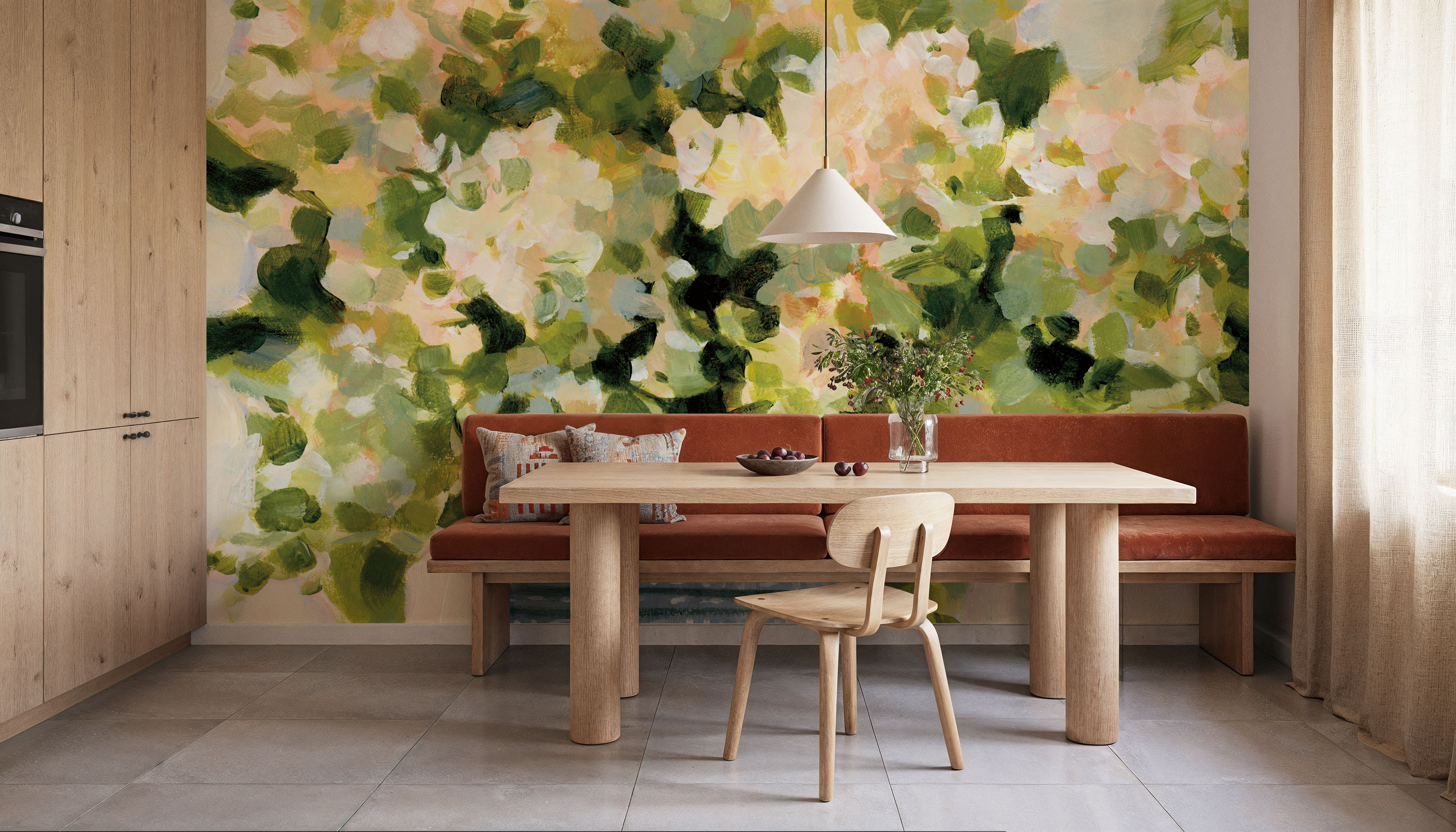 Hydrangeas in Vase, Behang