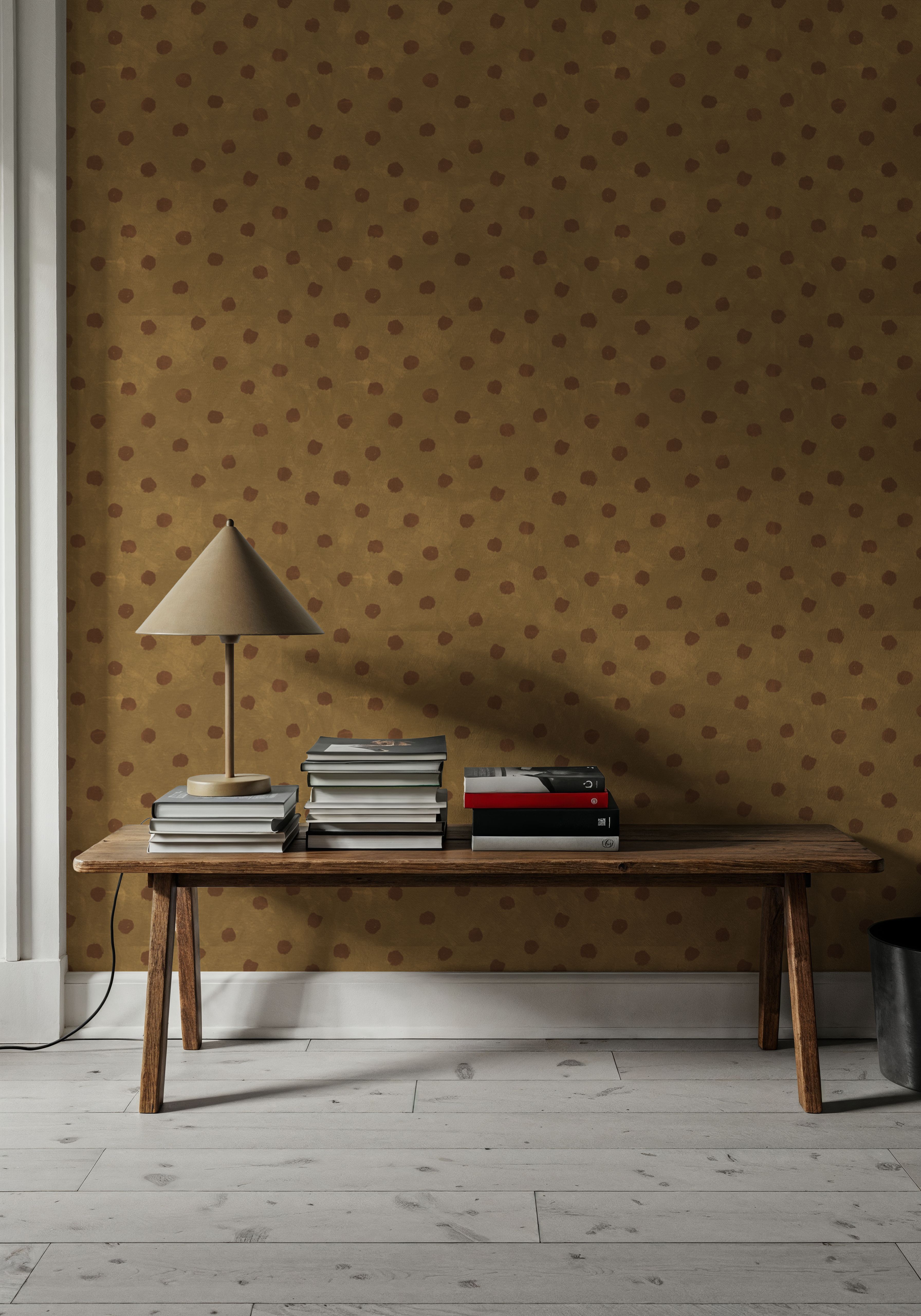 Autumn Dots Khaki, Behang