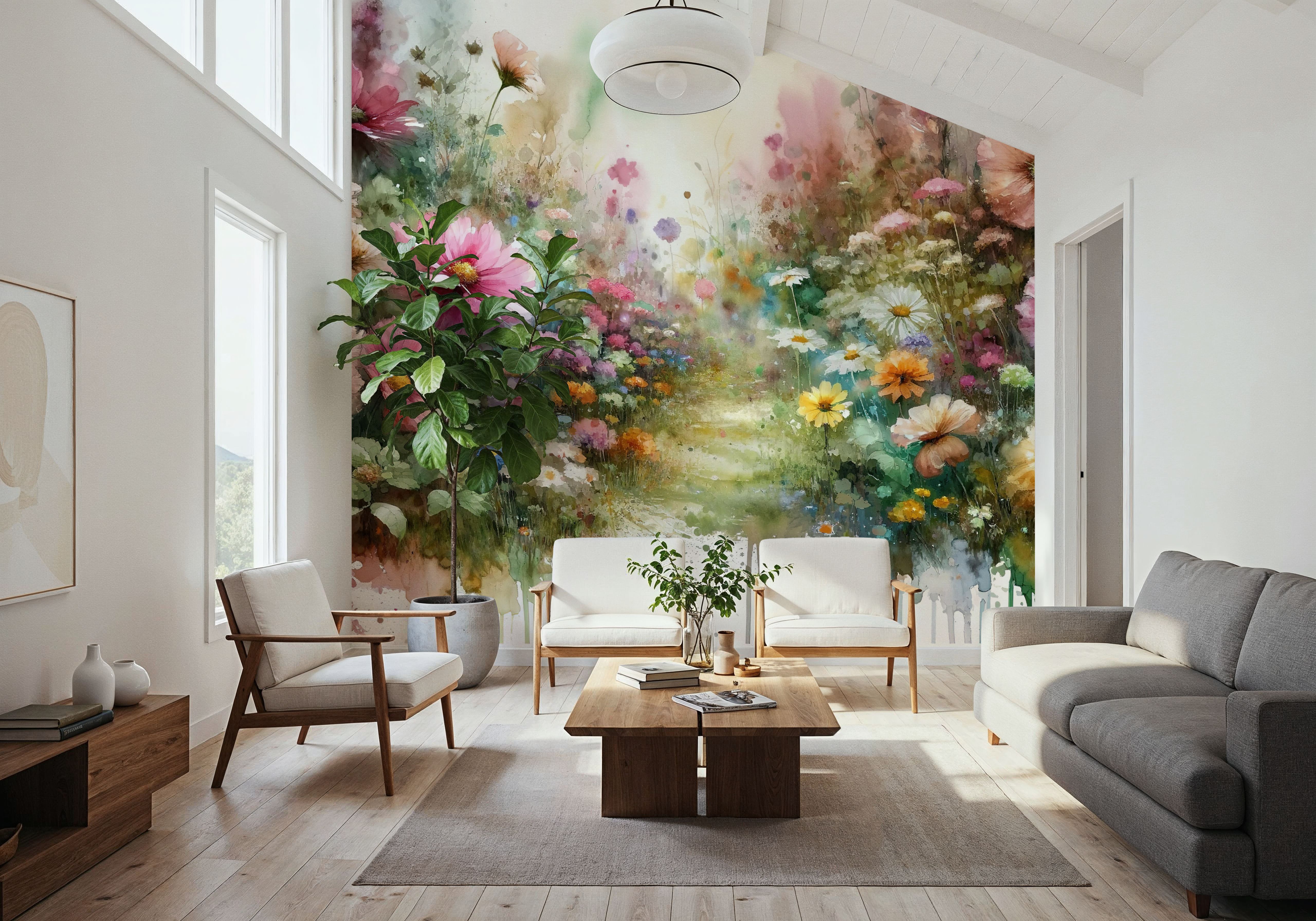 Flower Garden Watercolor