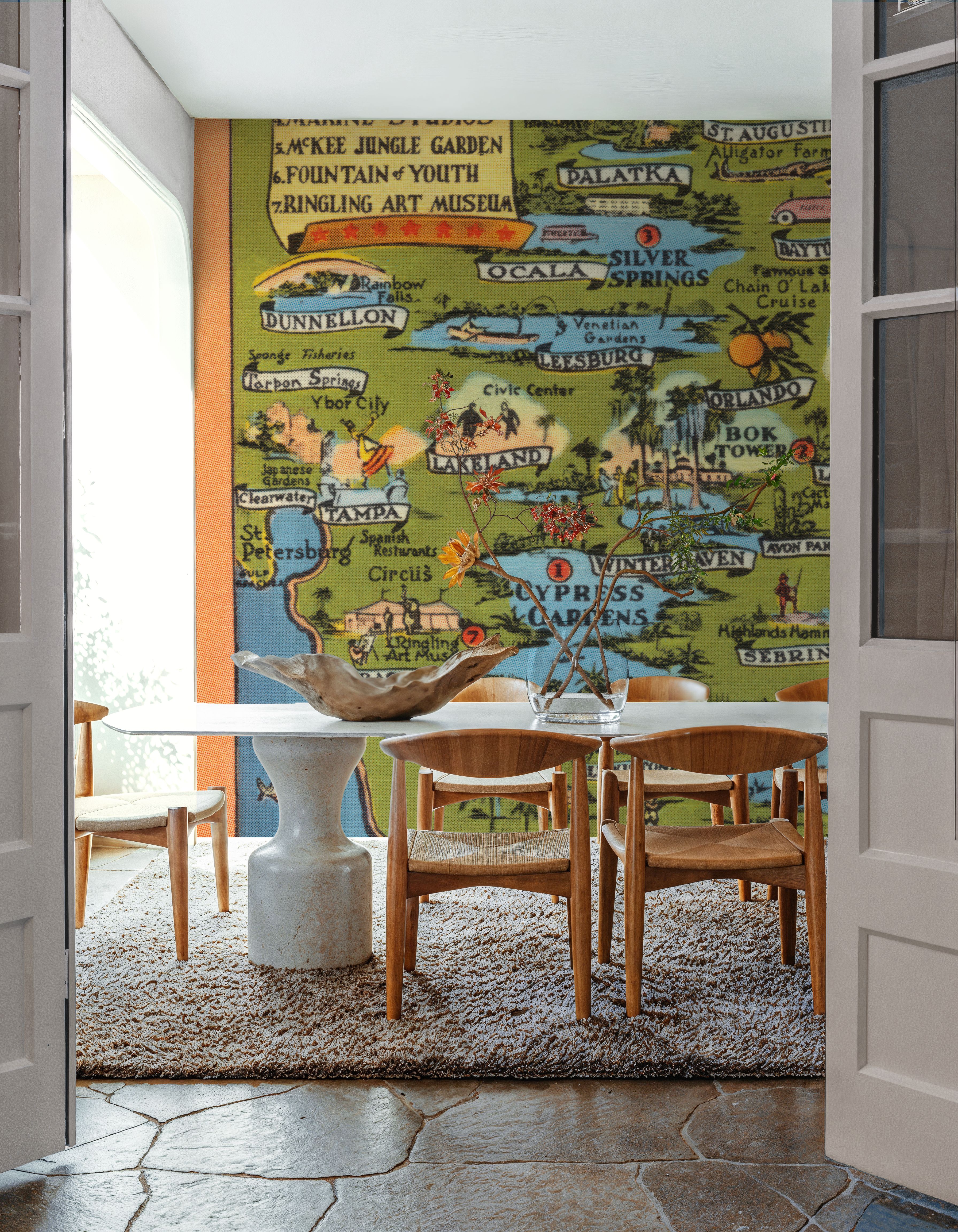 Vintage South Florida Map