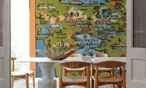 Vintage South Florida Map