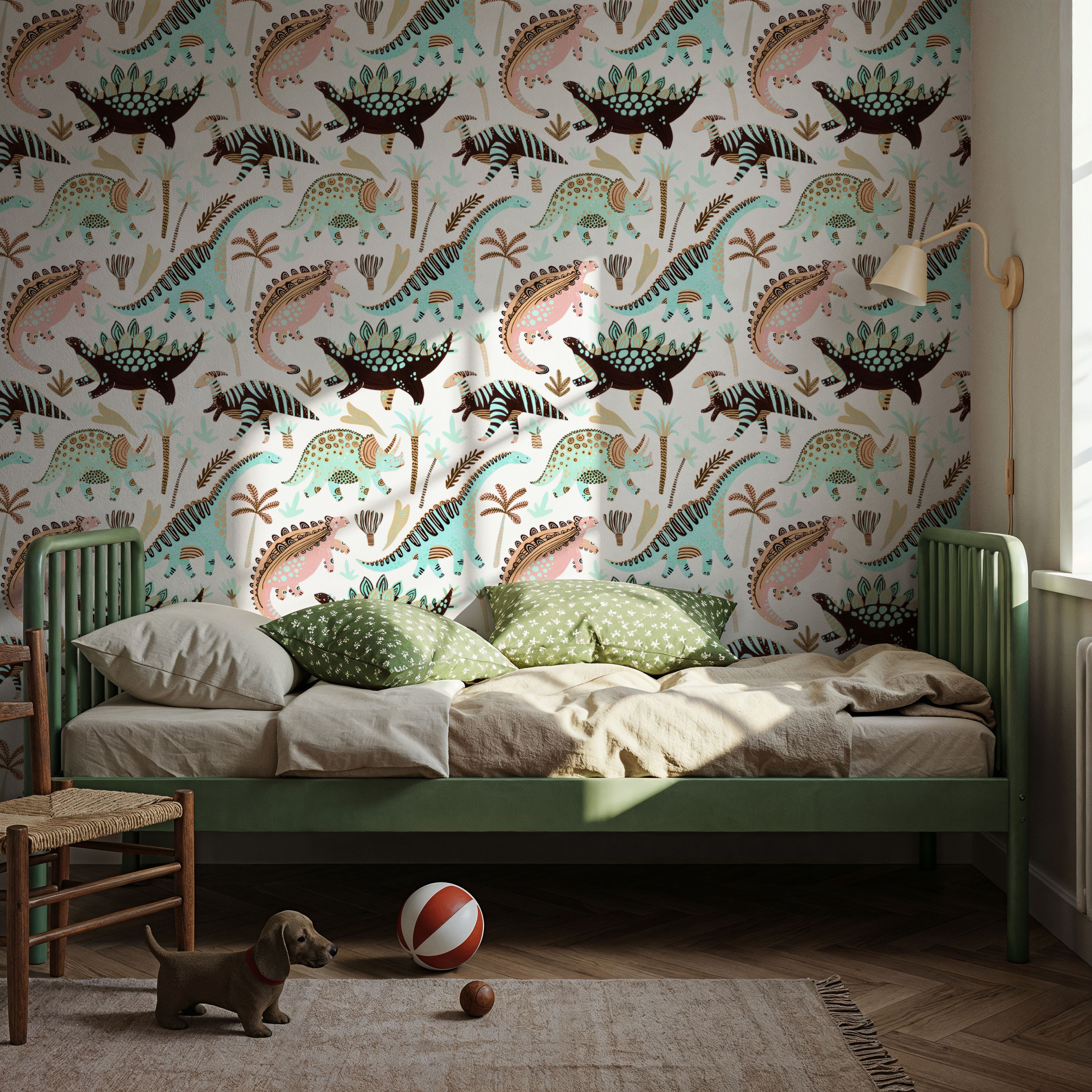 Funky Dinosaurs Light, Wallpaper