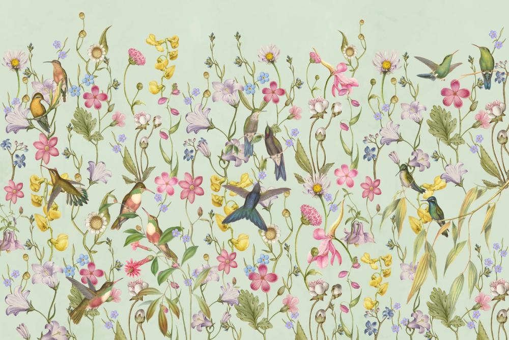 Bird Garden Spring Green