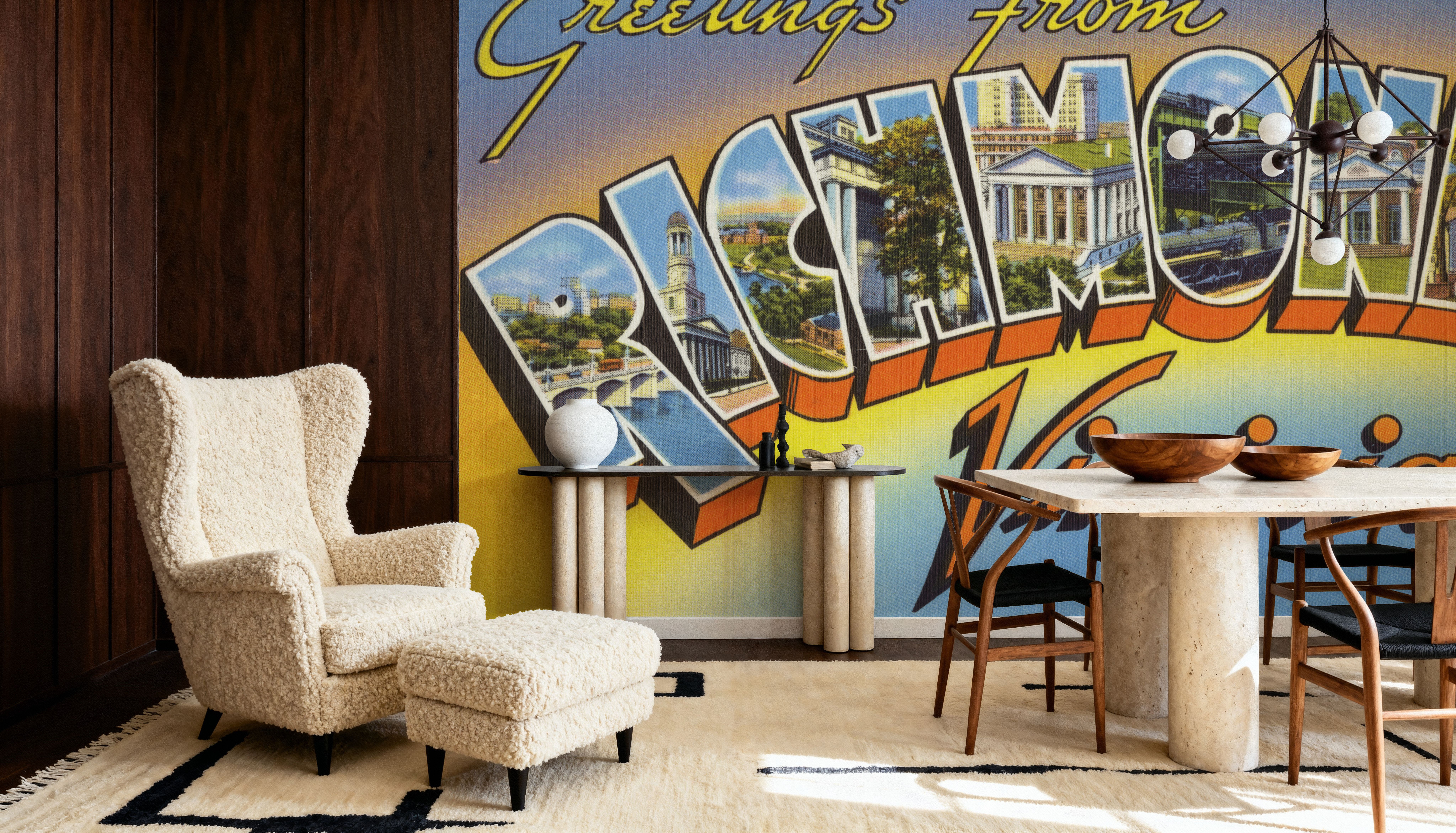 Greetings from Richmond - Screenprint Postcard, Wallpaper