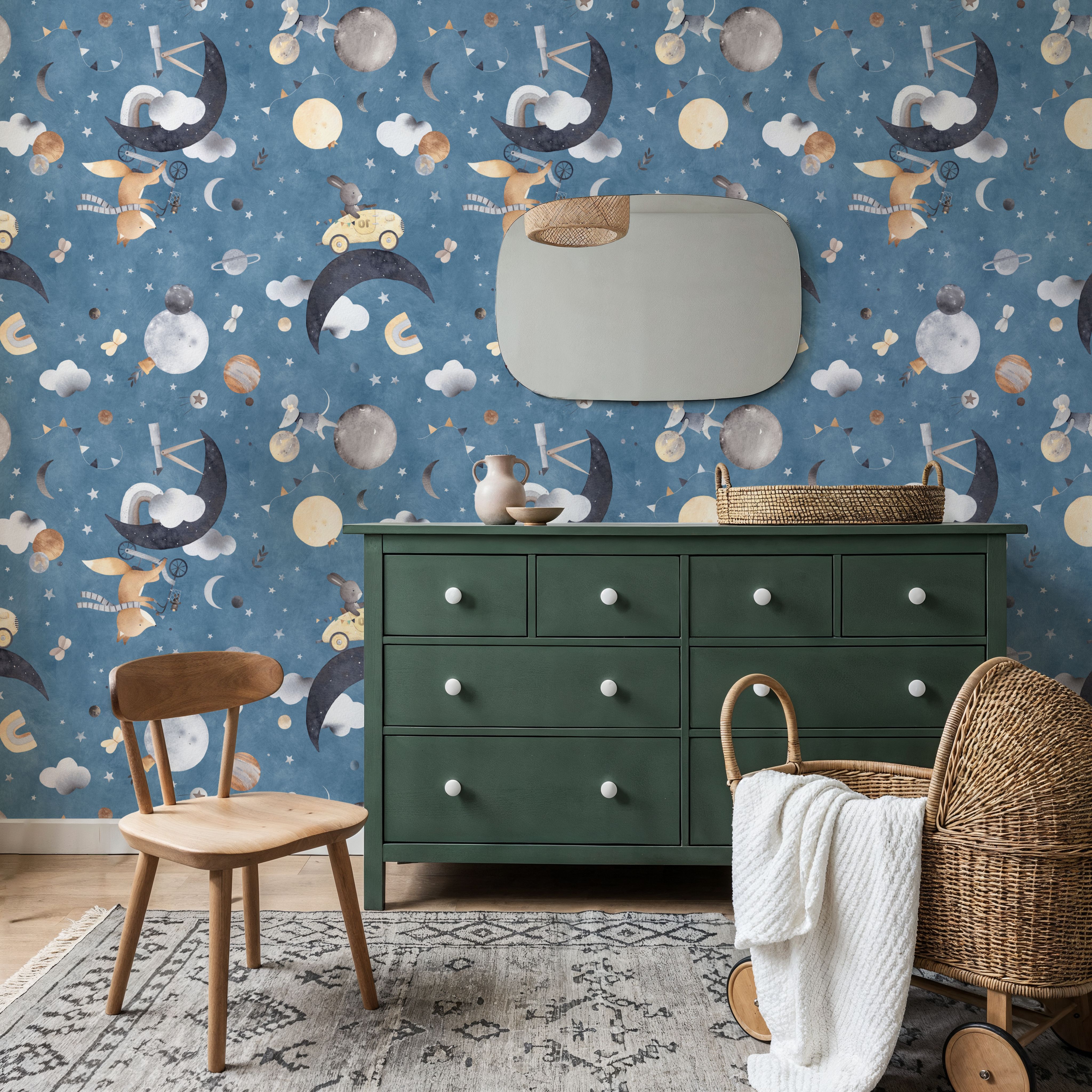 To the Moon, Denim Blue