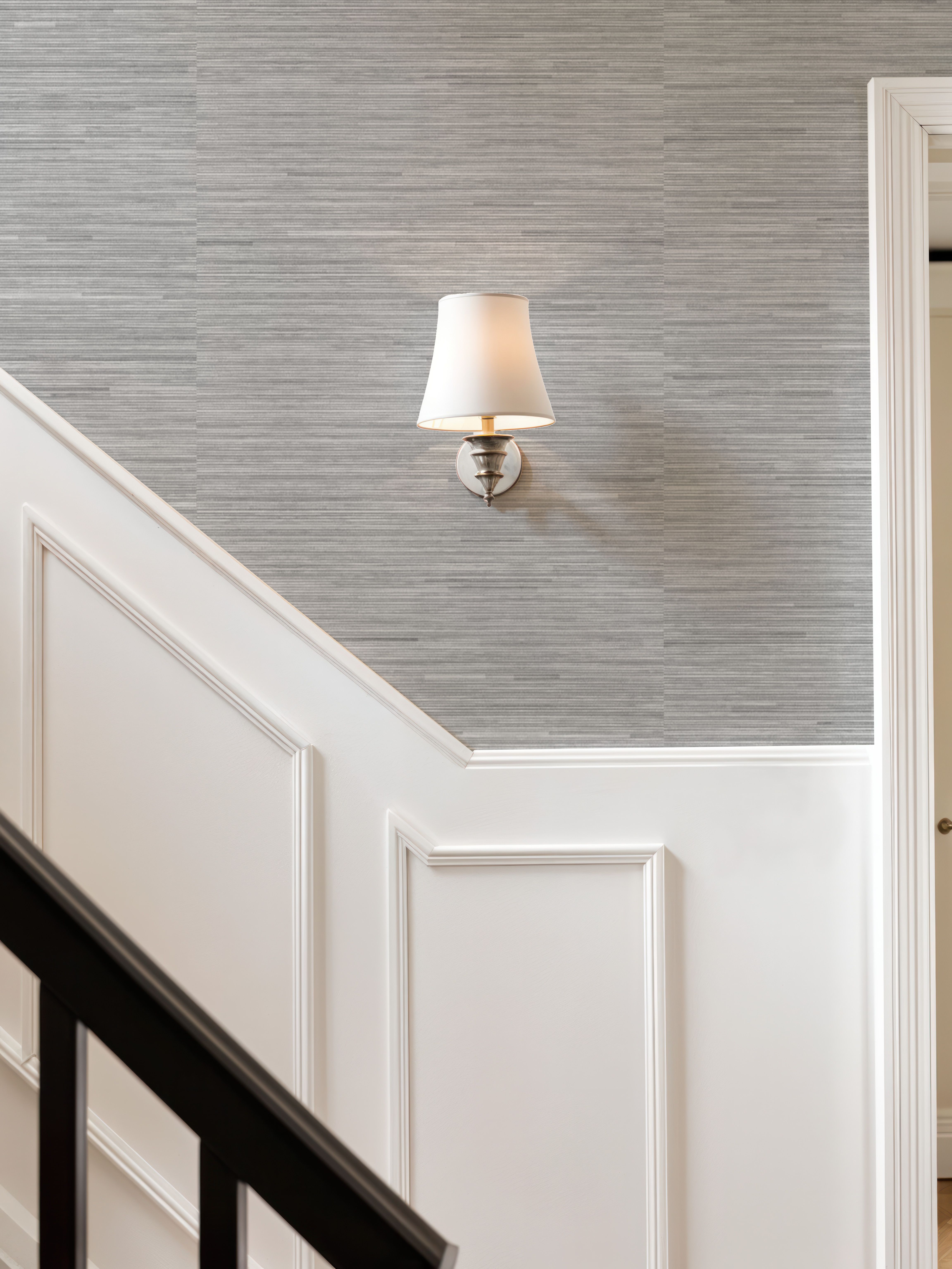 Faux Grasscloth with Visible Seams, Cloud