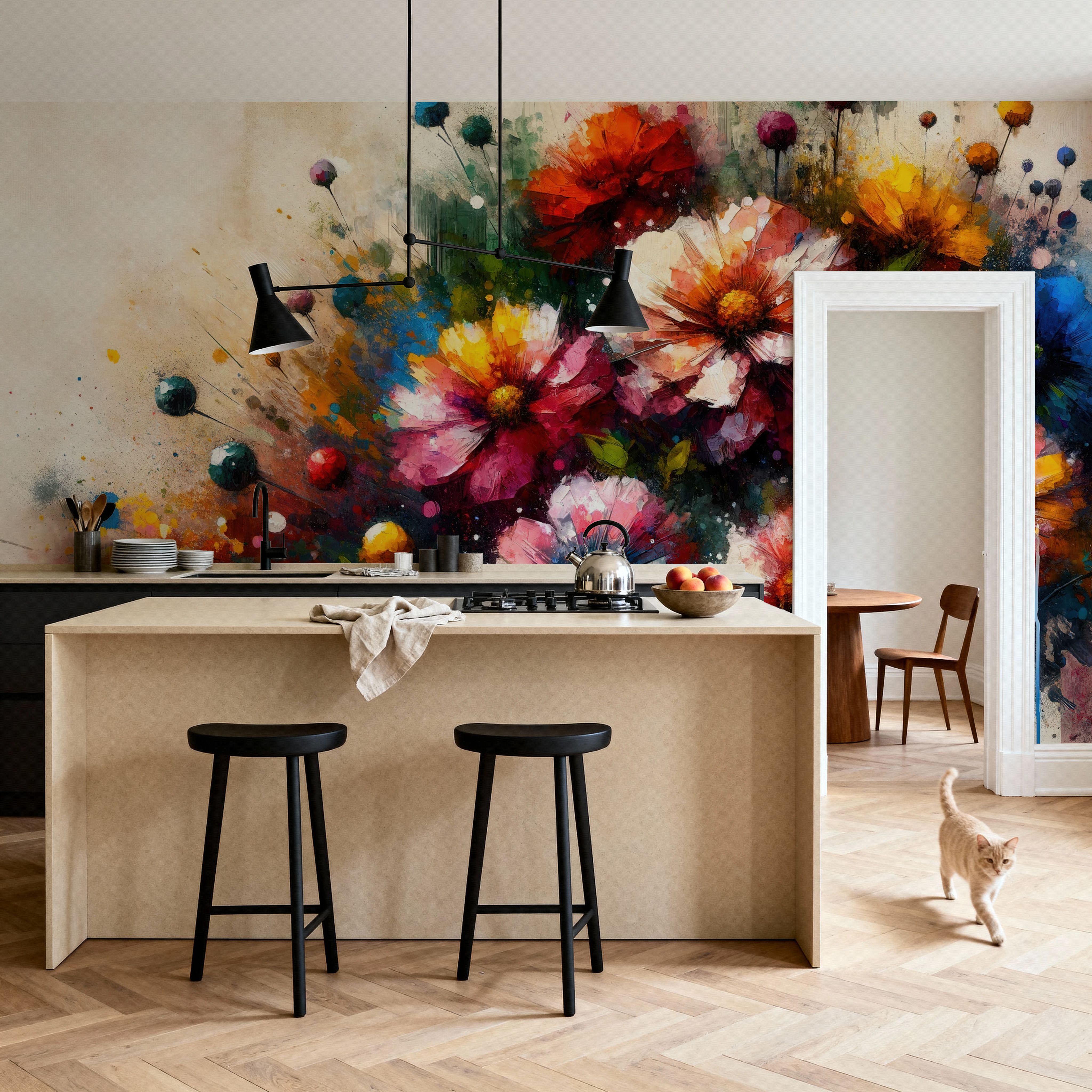 Watercolor Colorful Garden