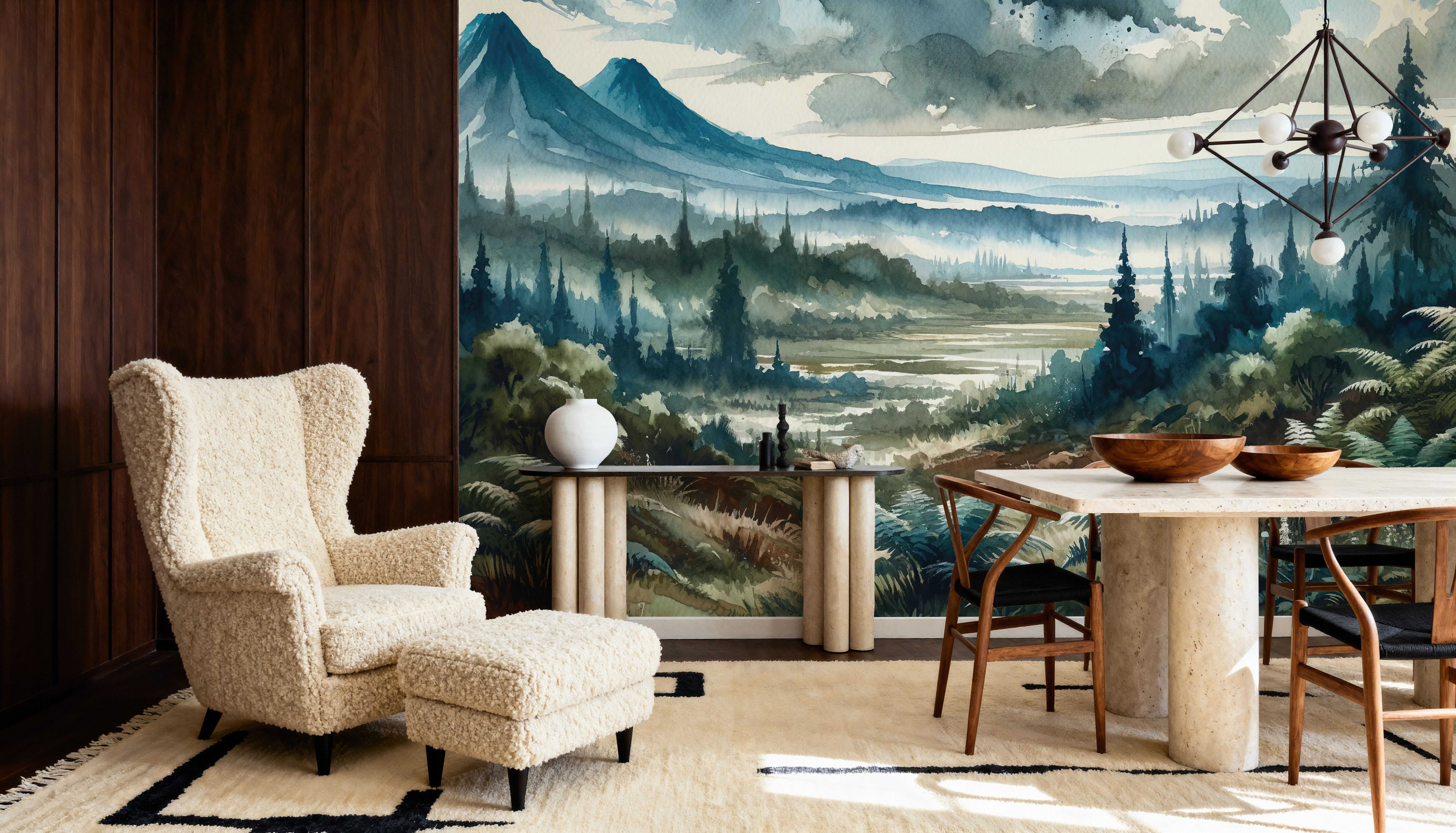 Misty Mountain Valley Landscape