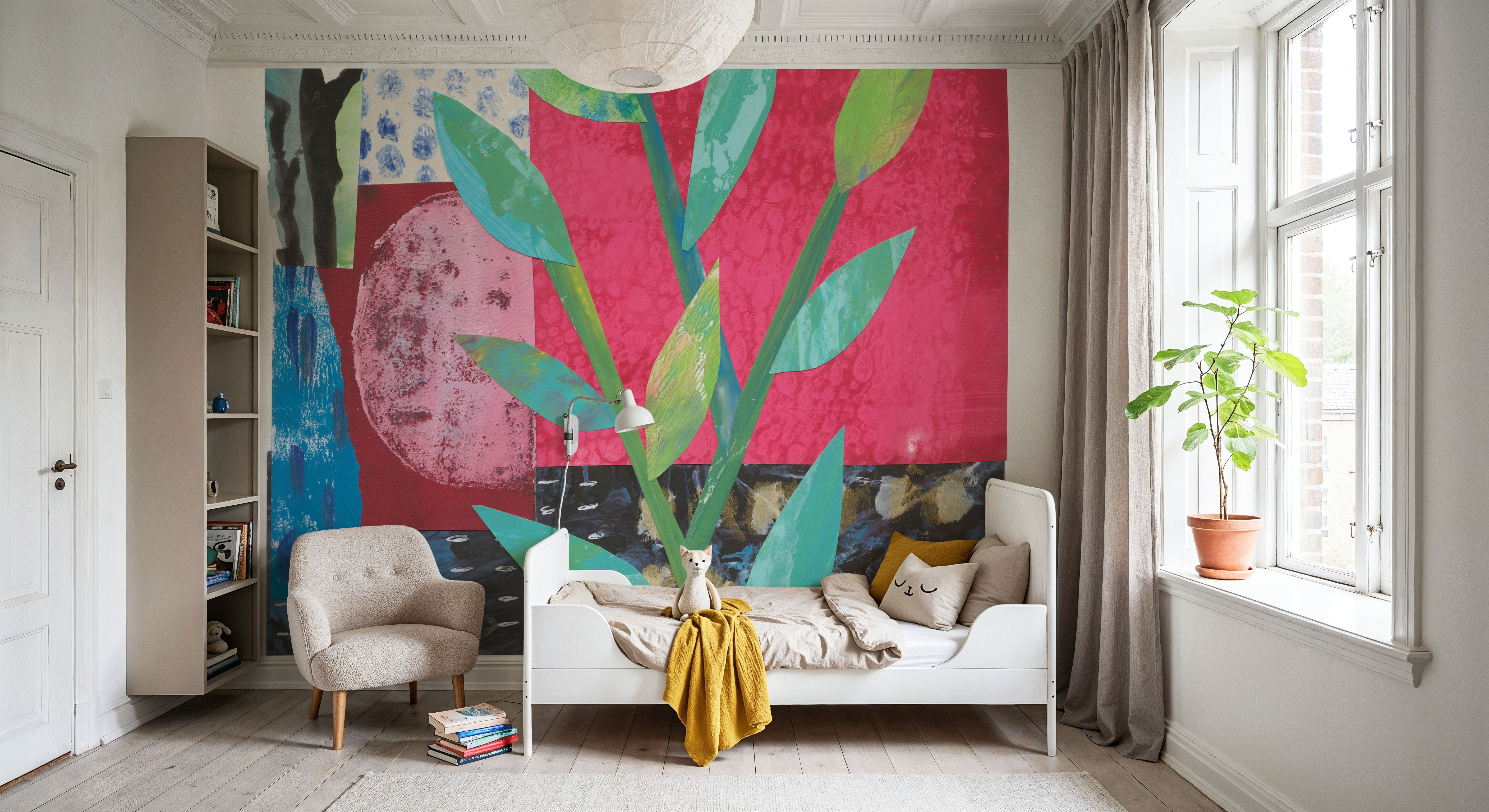 Patchwork Plants I, Wallpaper