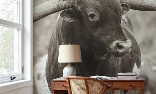 Longhorn Gaze I Sepia