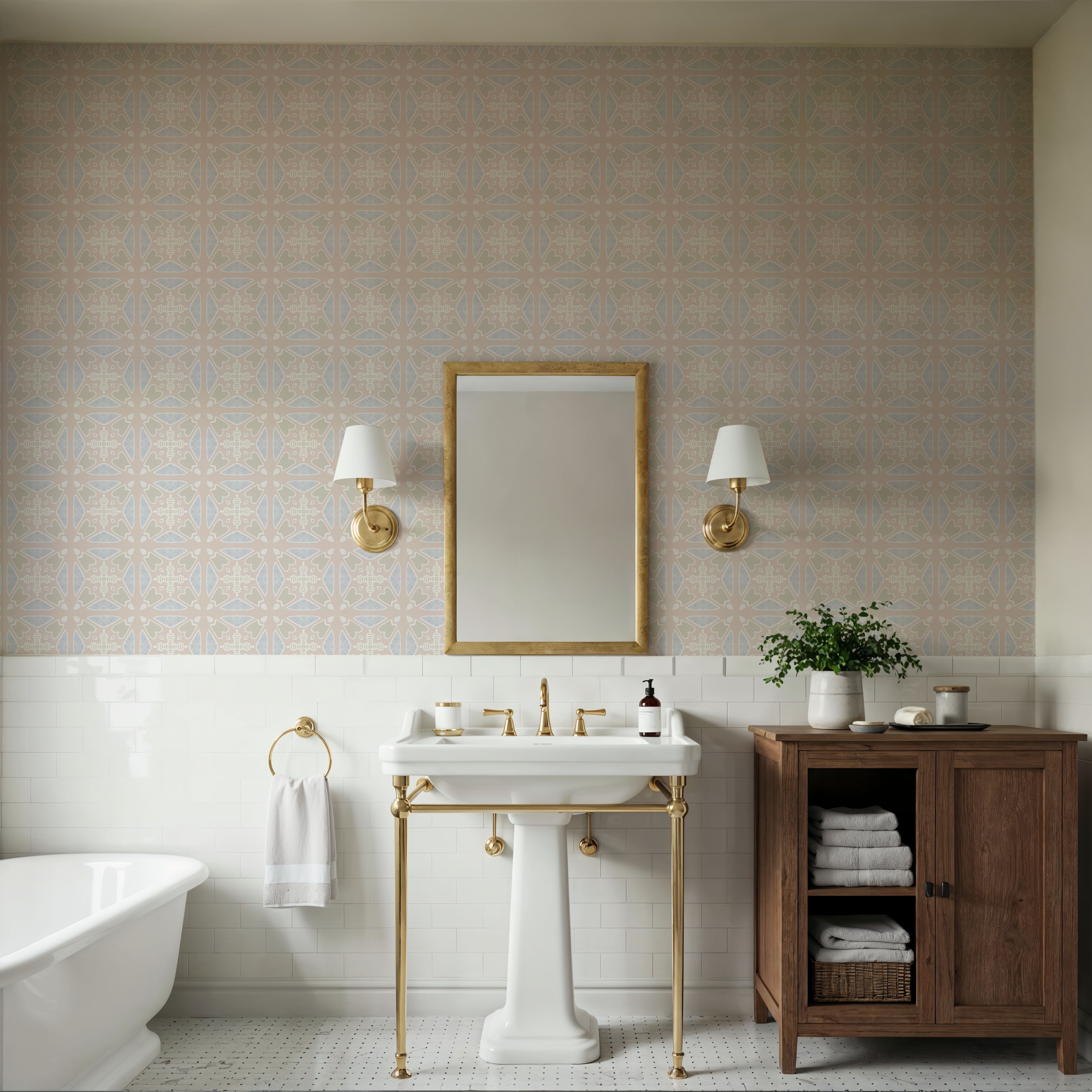 Zelij Geometric Flower Filelds