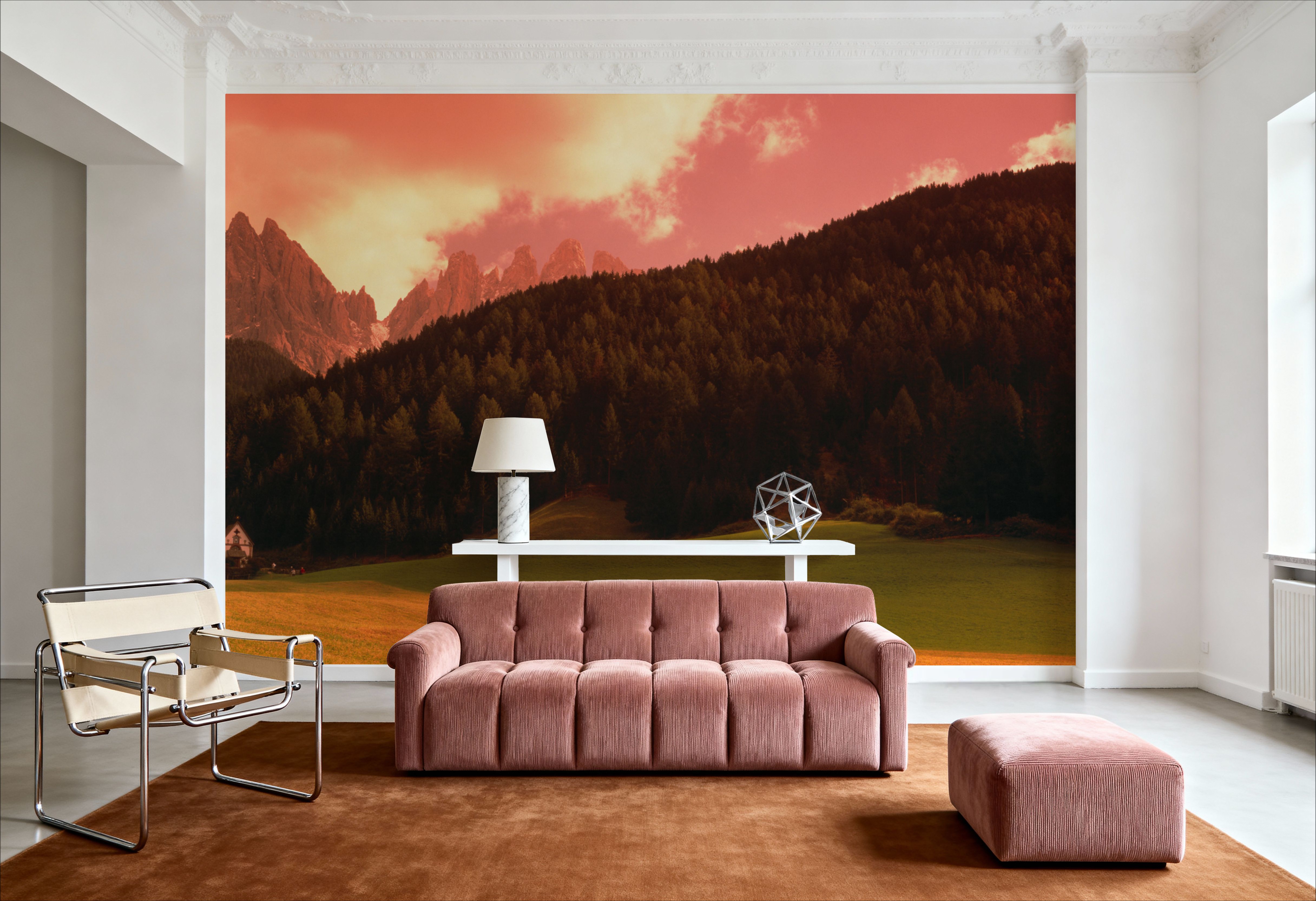 Mountain Church Sunset, Wallpaper