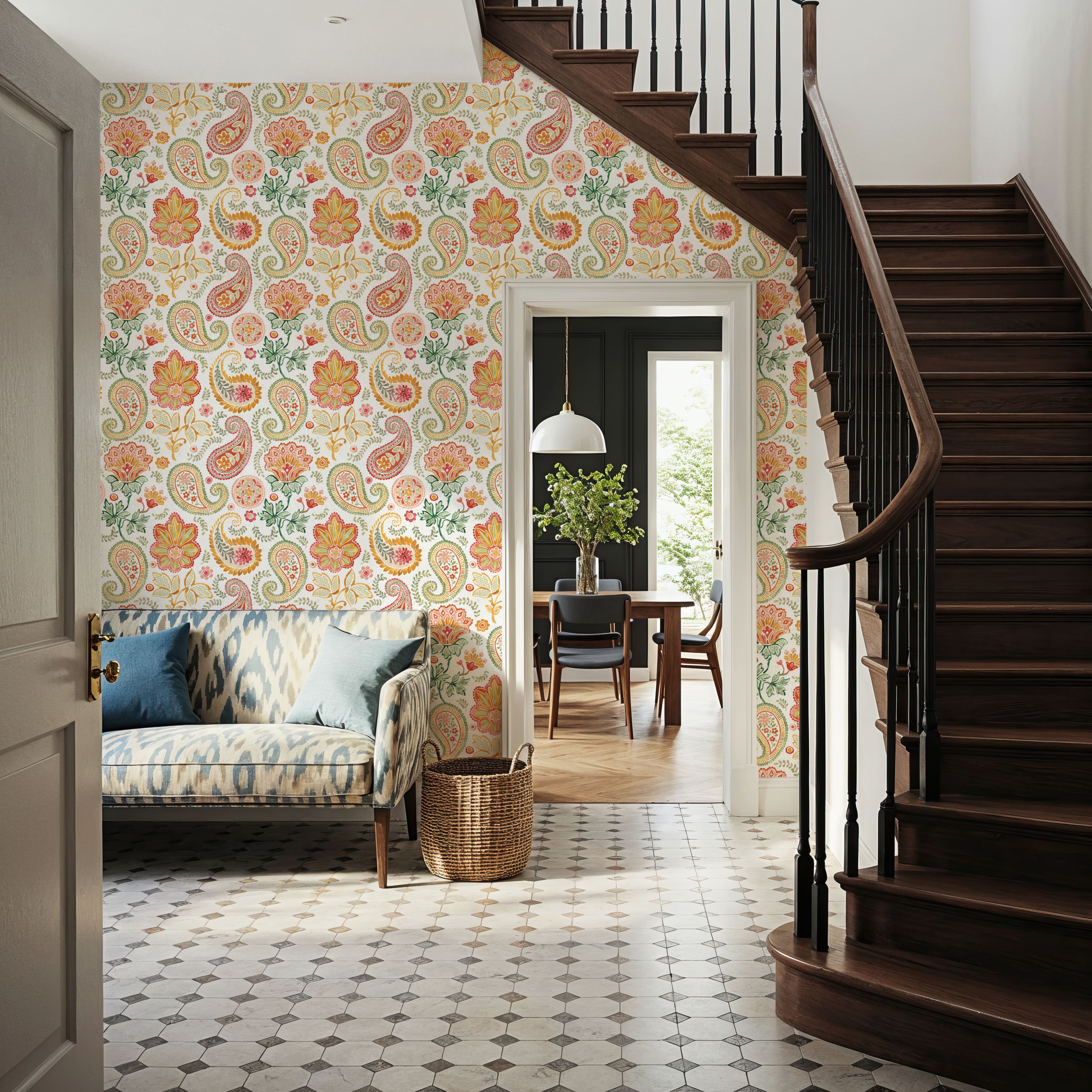 Harvest Paisley Mini White