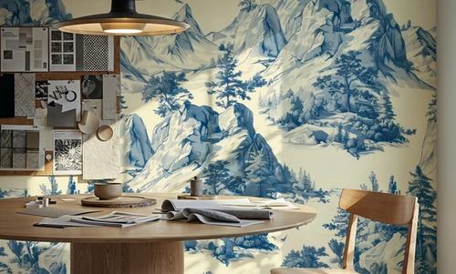 Toile Hills, Porcelain Blue