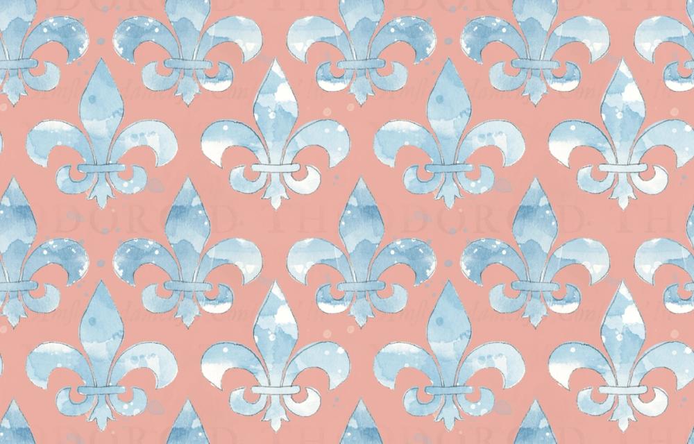 More Fleurs de Lis Red