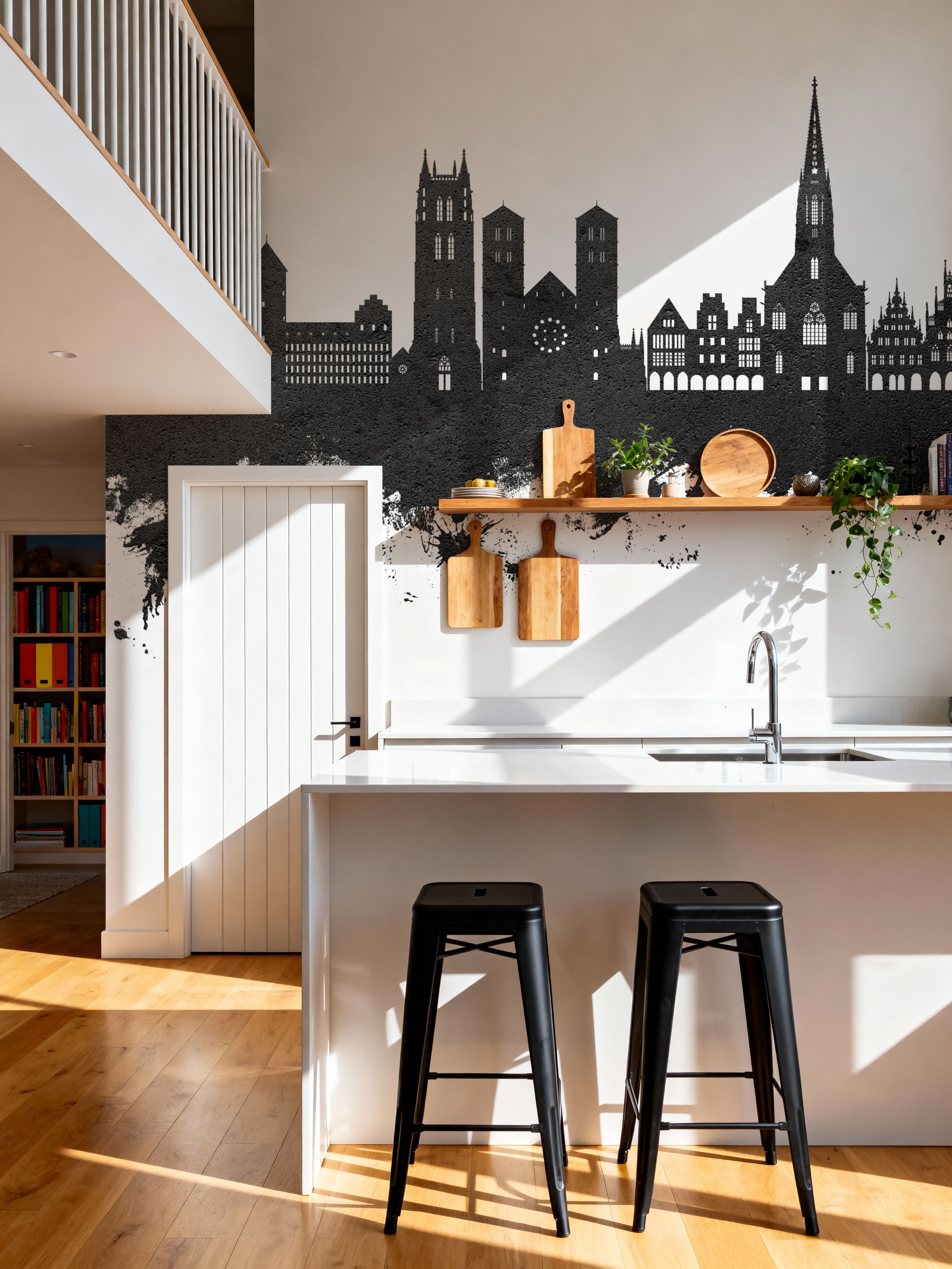 Münster Germany Skyline Black & White