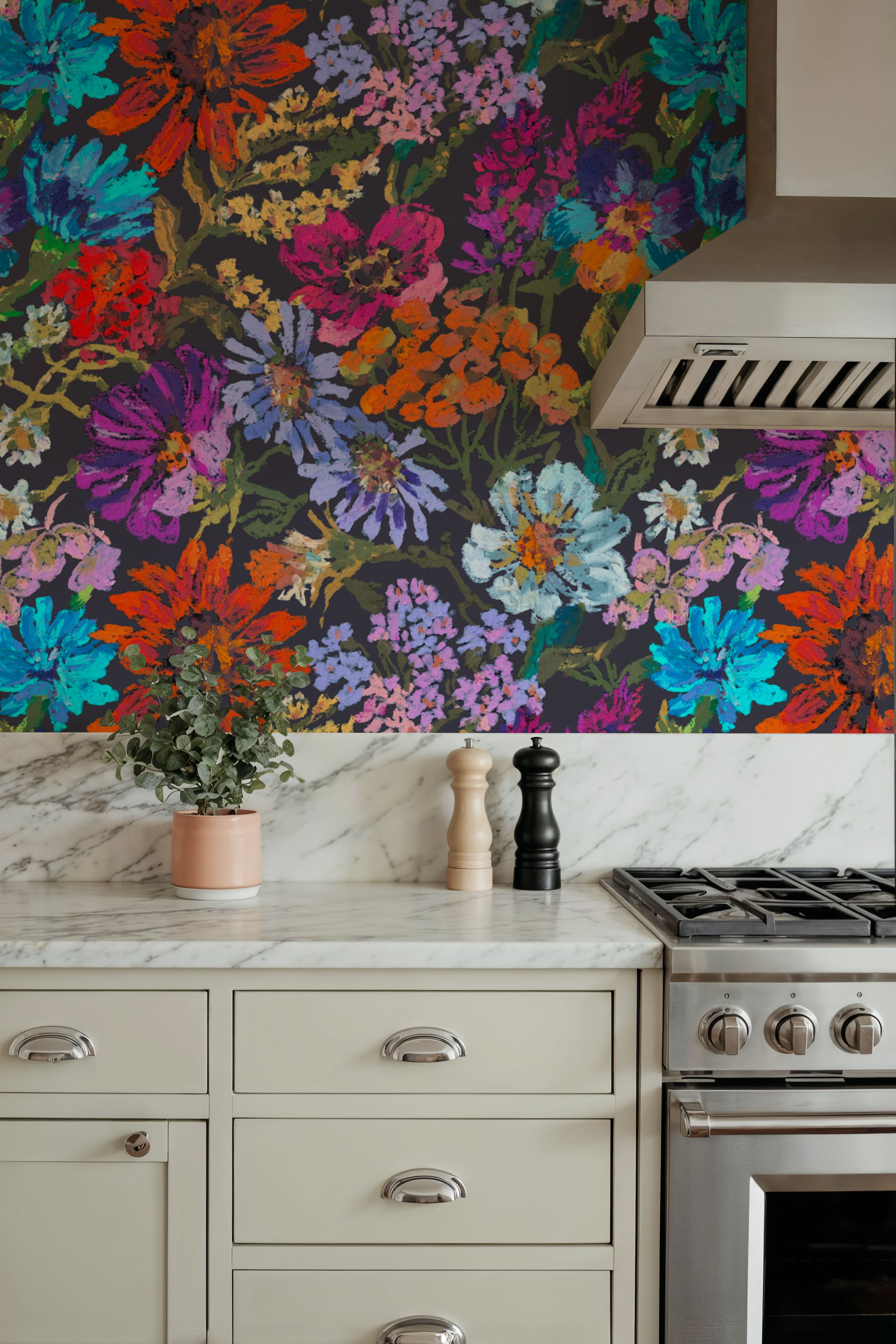 Meadow in Oil Pastel, Dusty