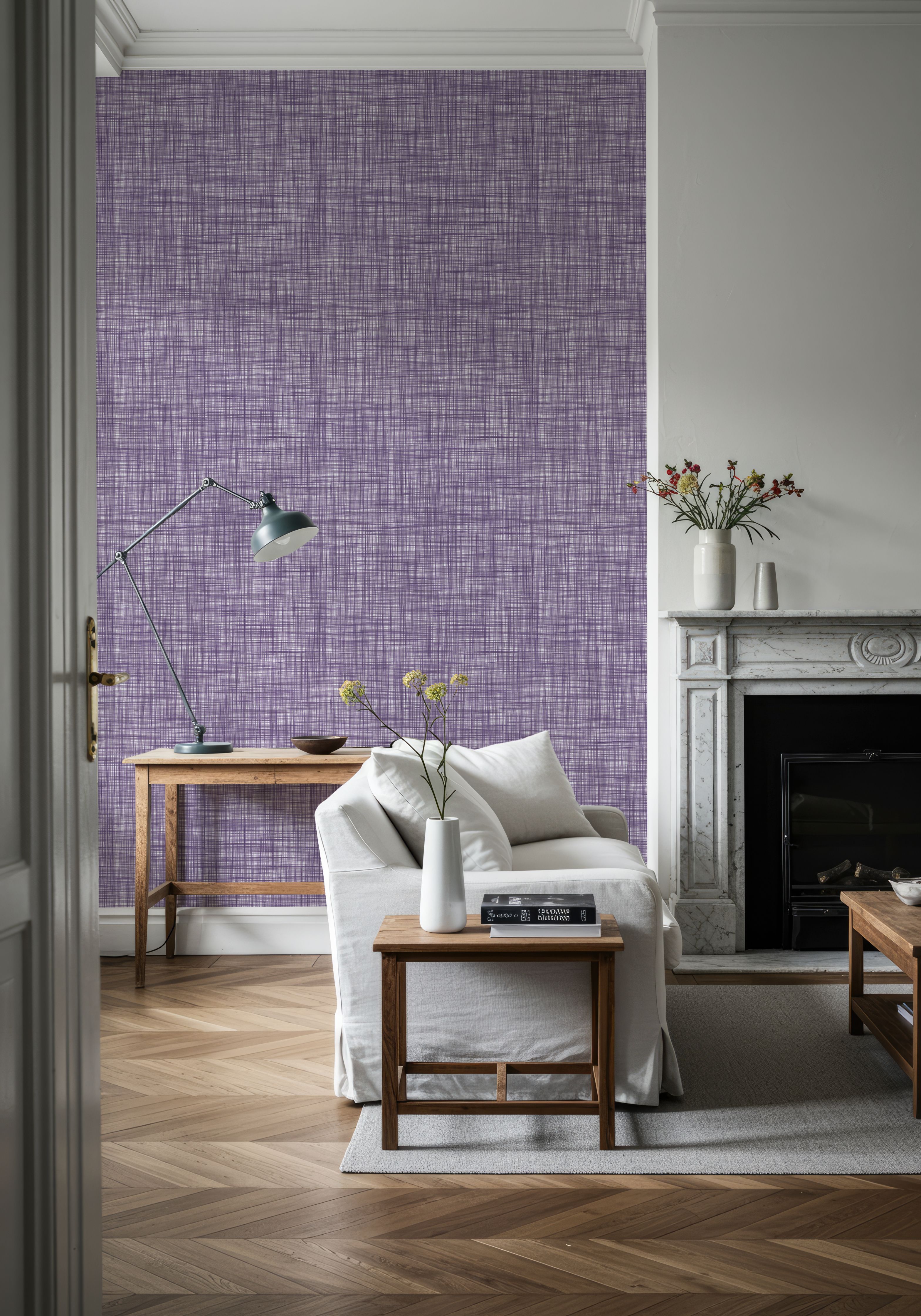Mottled Linen Effect, Grape