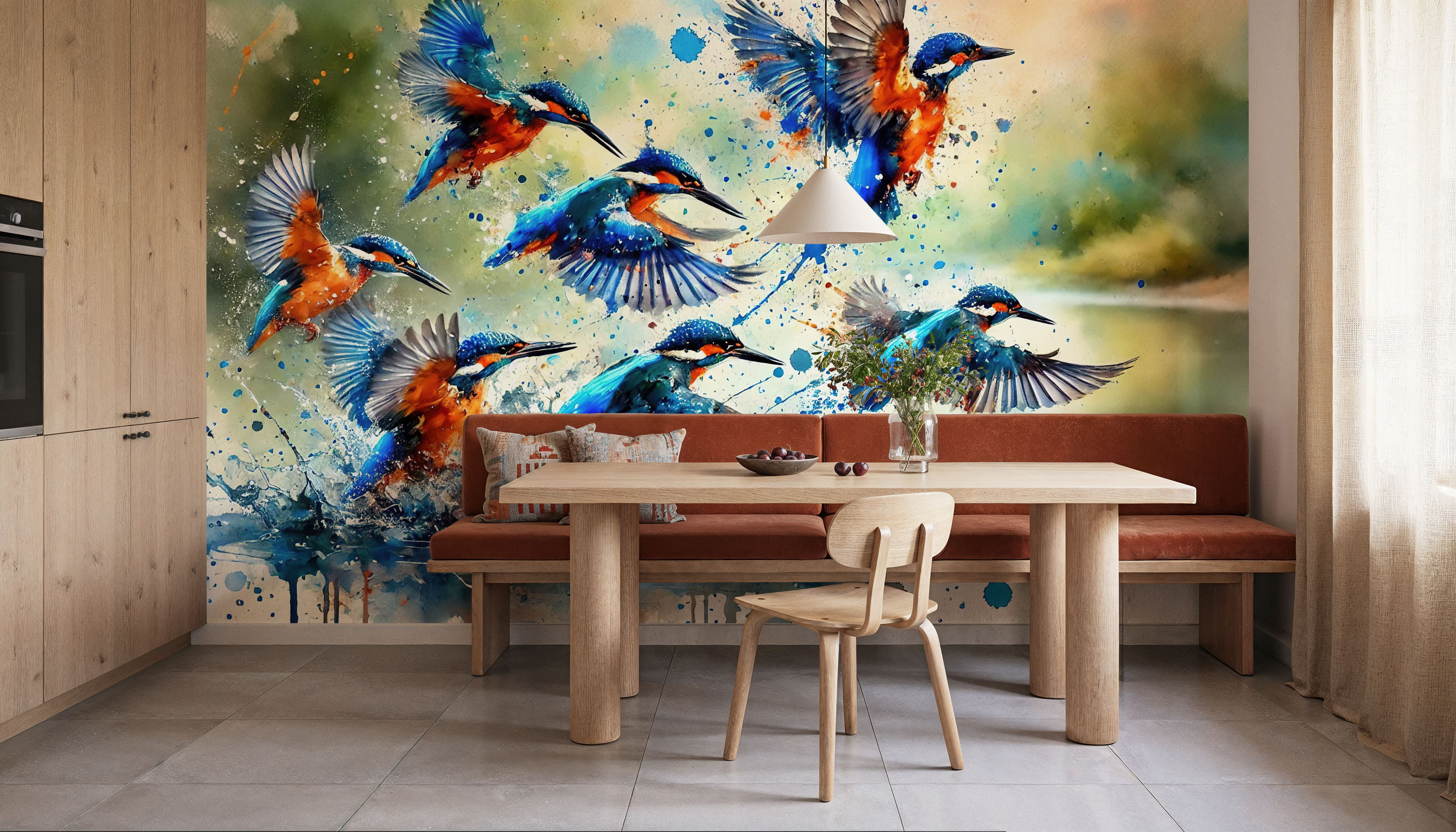 Aqua Flight of Kingfishers