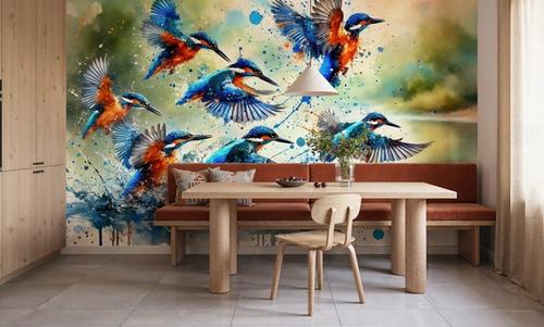 Aqua Flight of Kingfishers