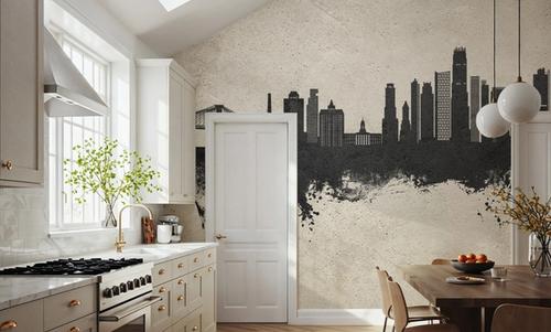 Brooklyn New York Skyline Concrete
