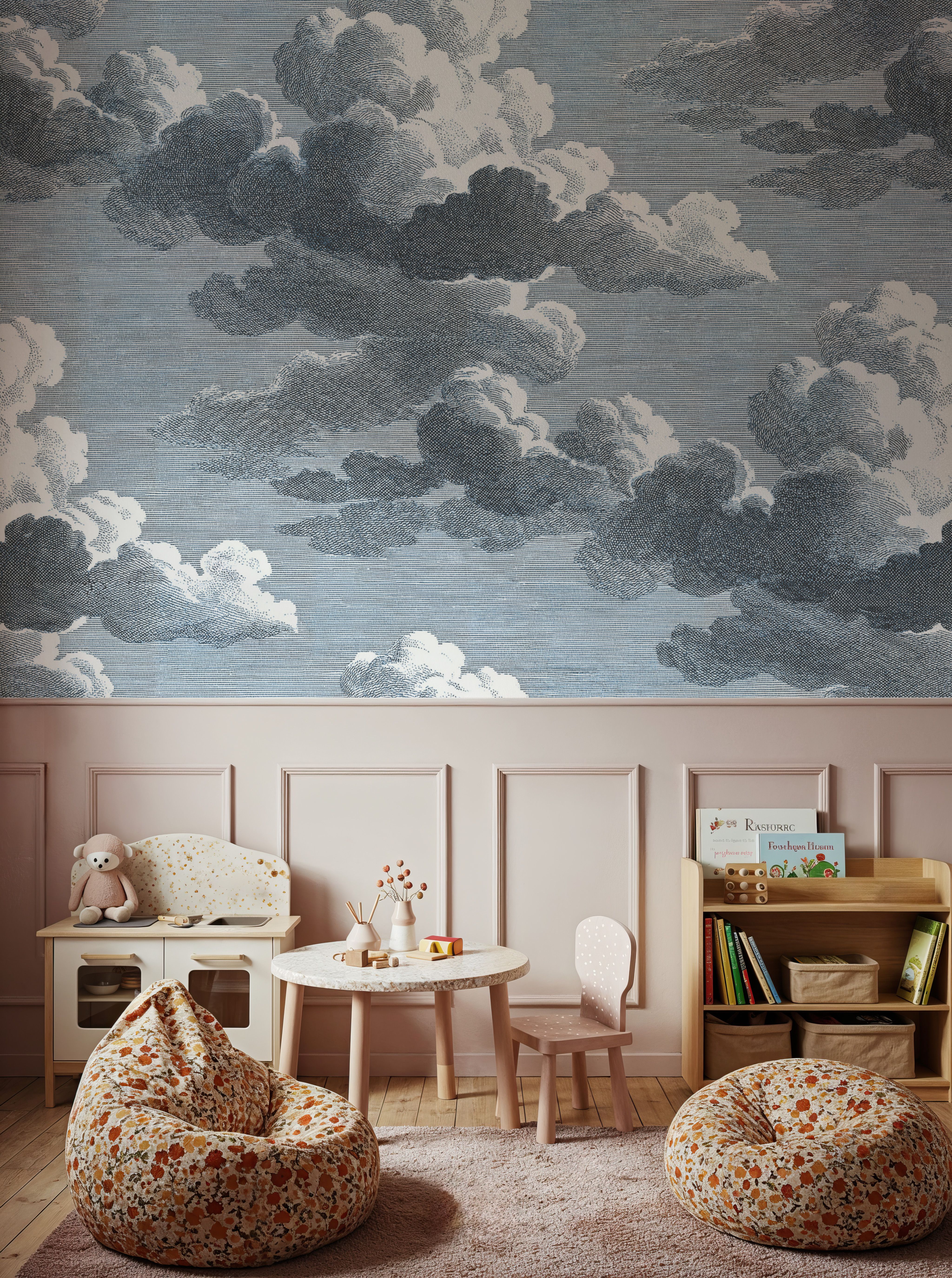 Intaglio Clouds, Ink Blue