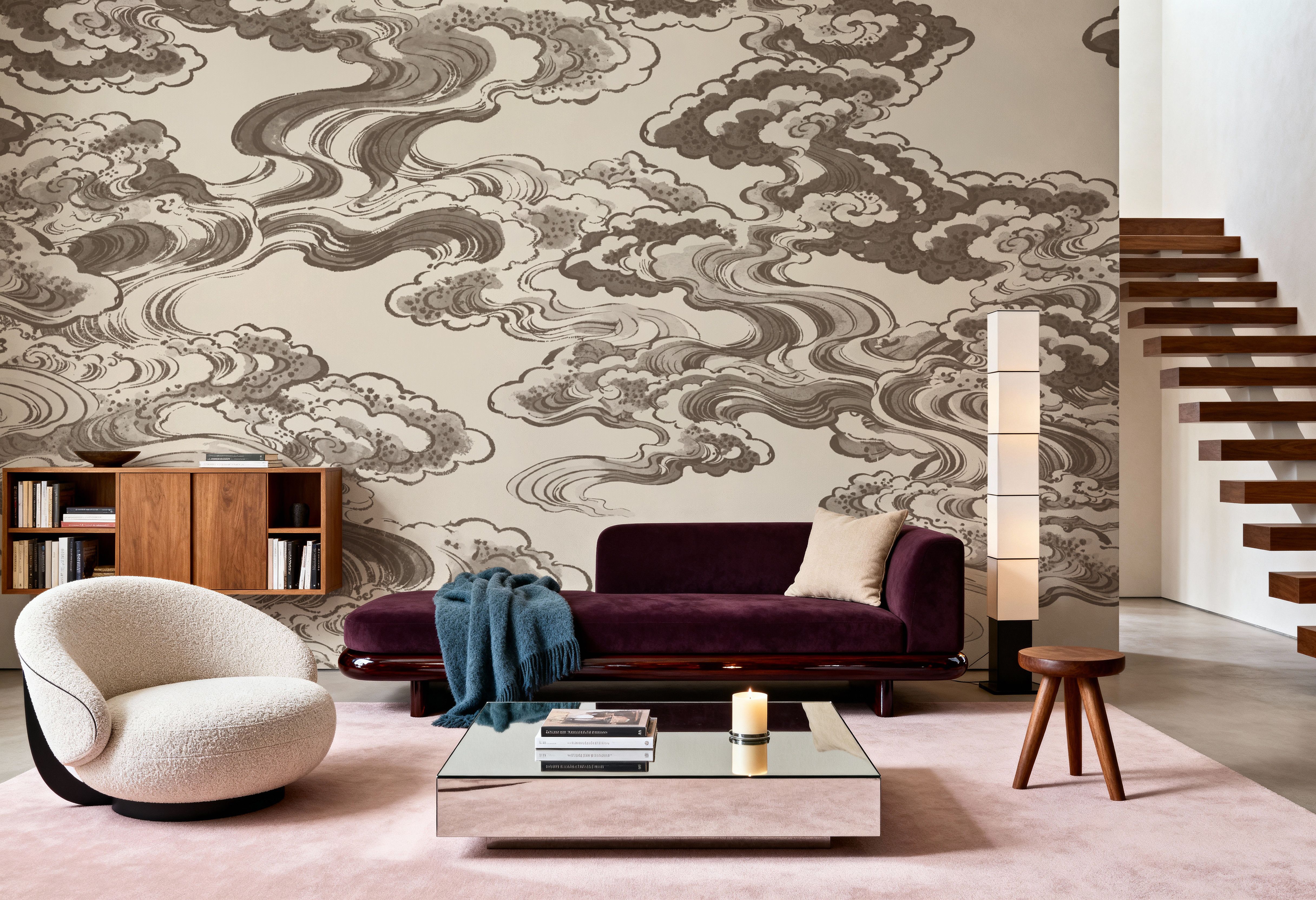 Ukiyo-e Clouds, Mauve
