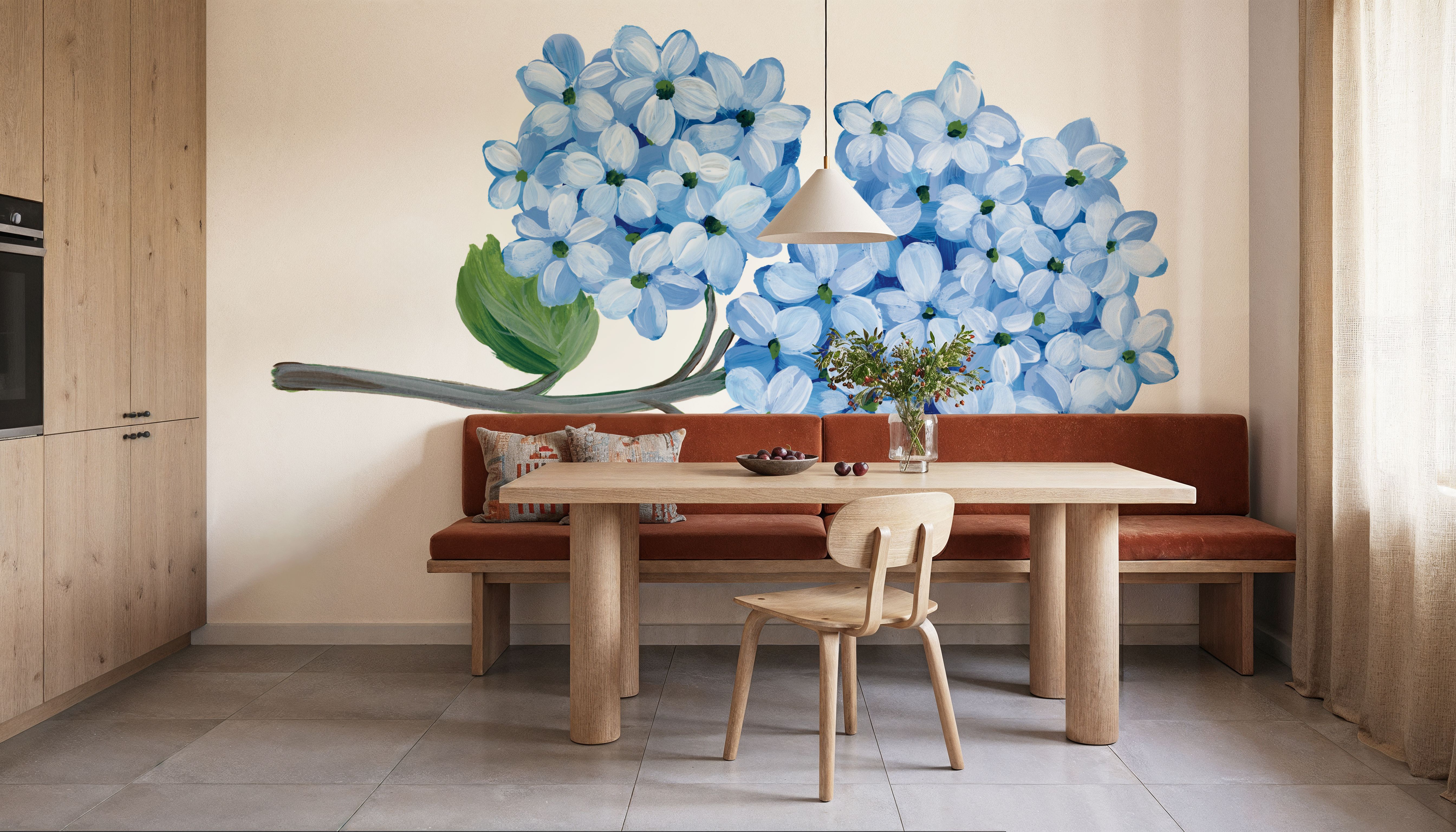 Nantucket Blue Hydrangea II, Wallpaper