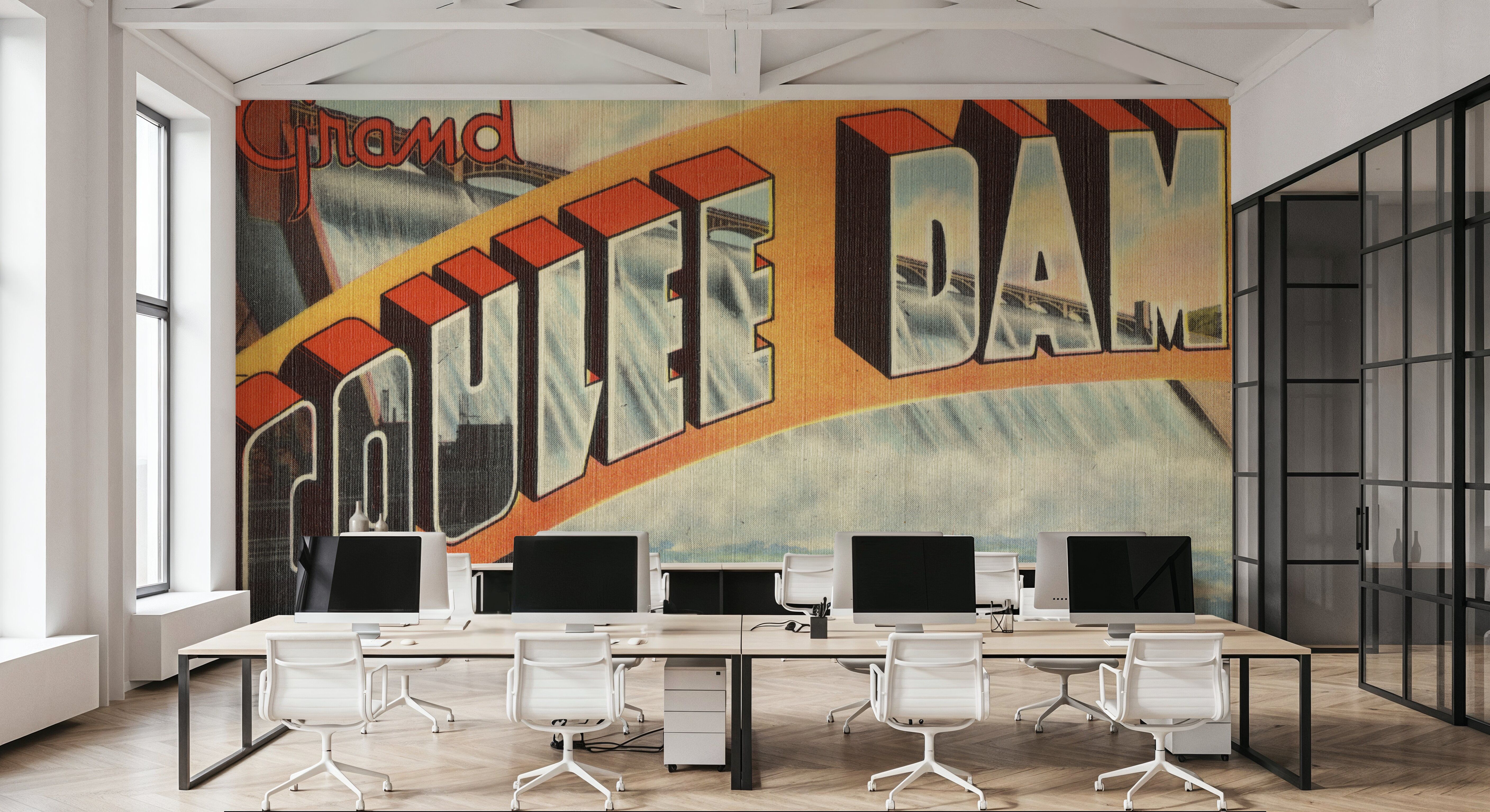 Greetings from Coulee Dam - Screenprint Postcard