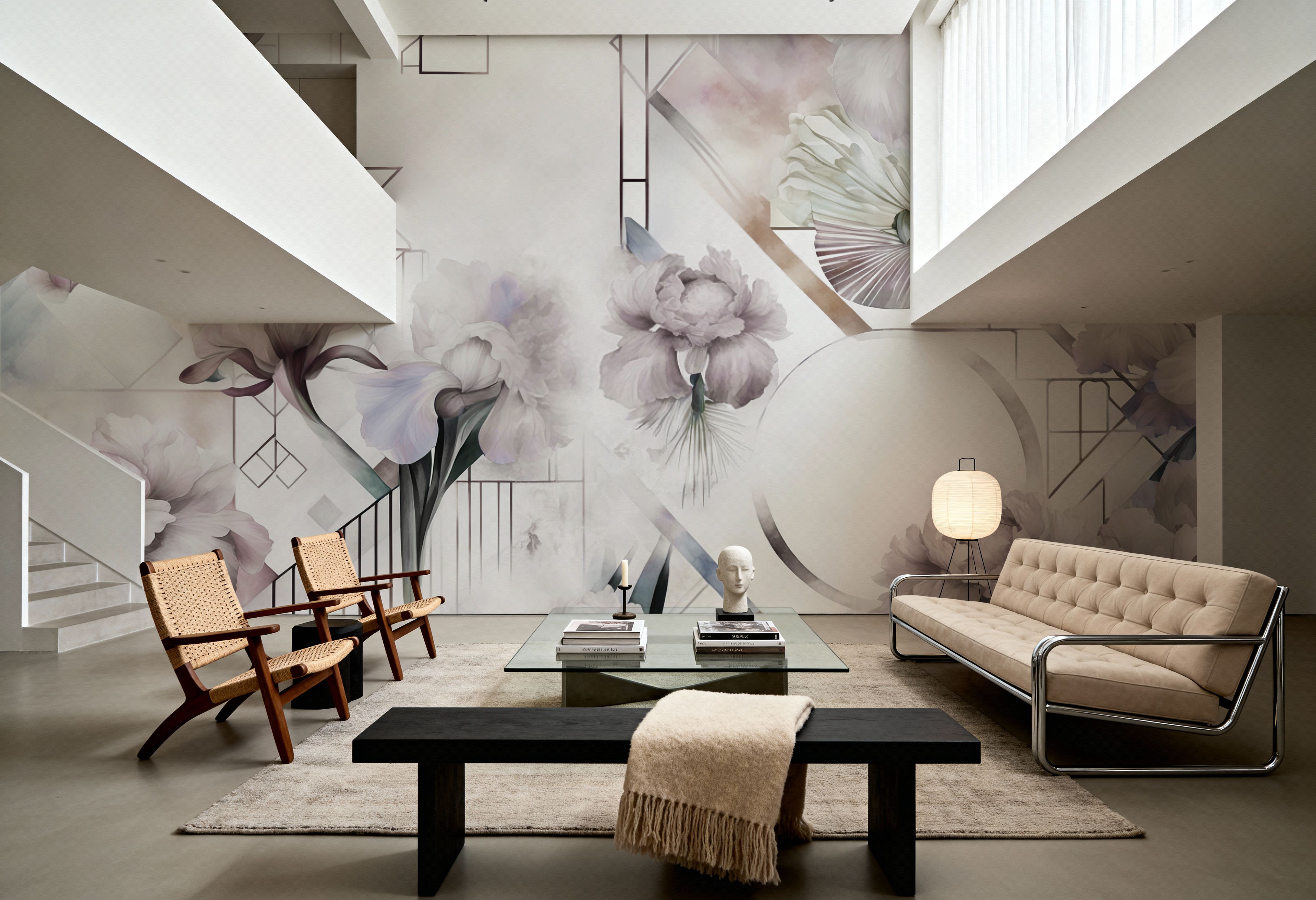 Watercolor Geometry Shine, Tapeten