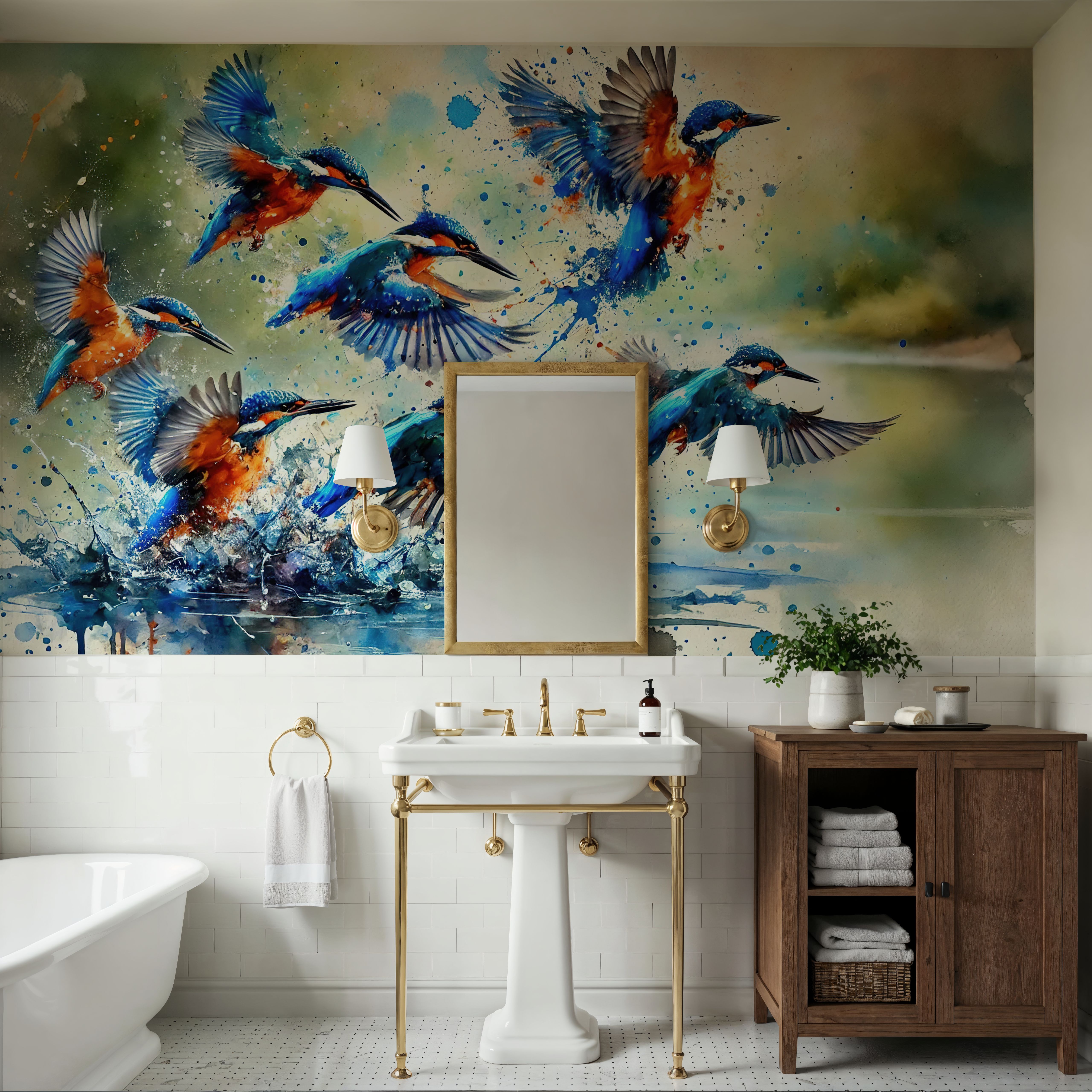 Aqua Flight of Kingfishers