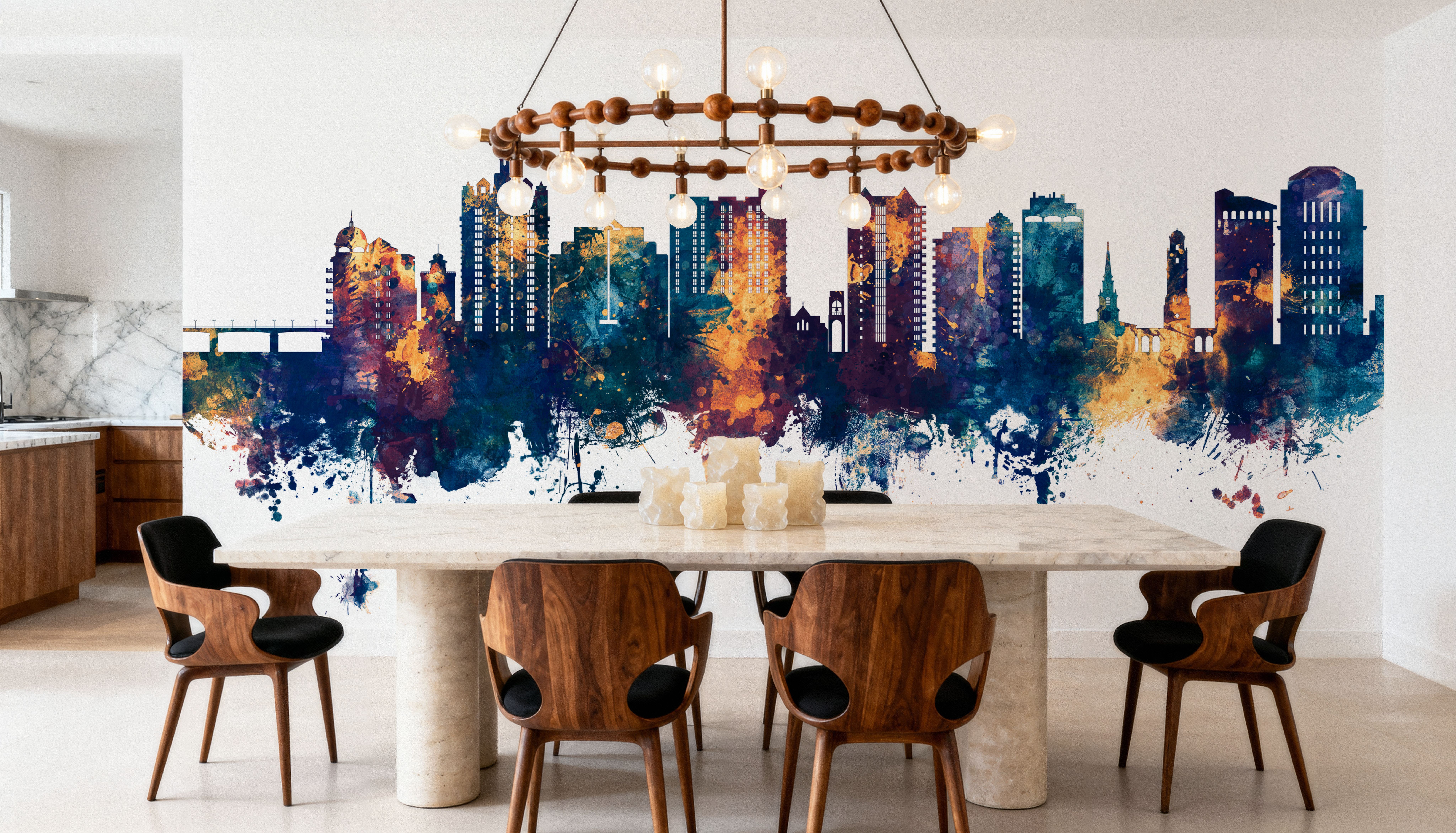 Sarasota Florida Skyline Blue & Bronze