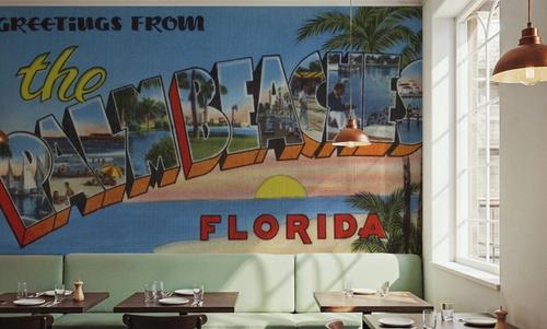 Greetings from Palm Beaches - Screenprint Postcard