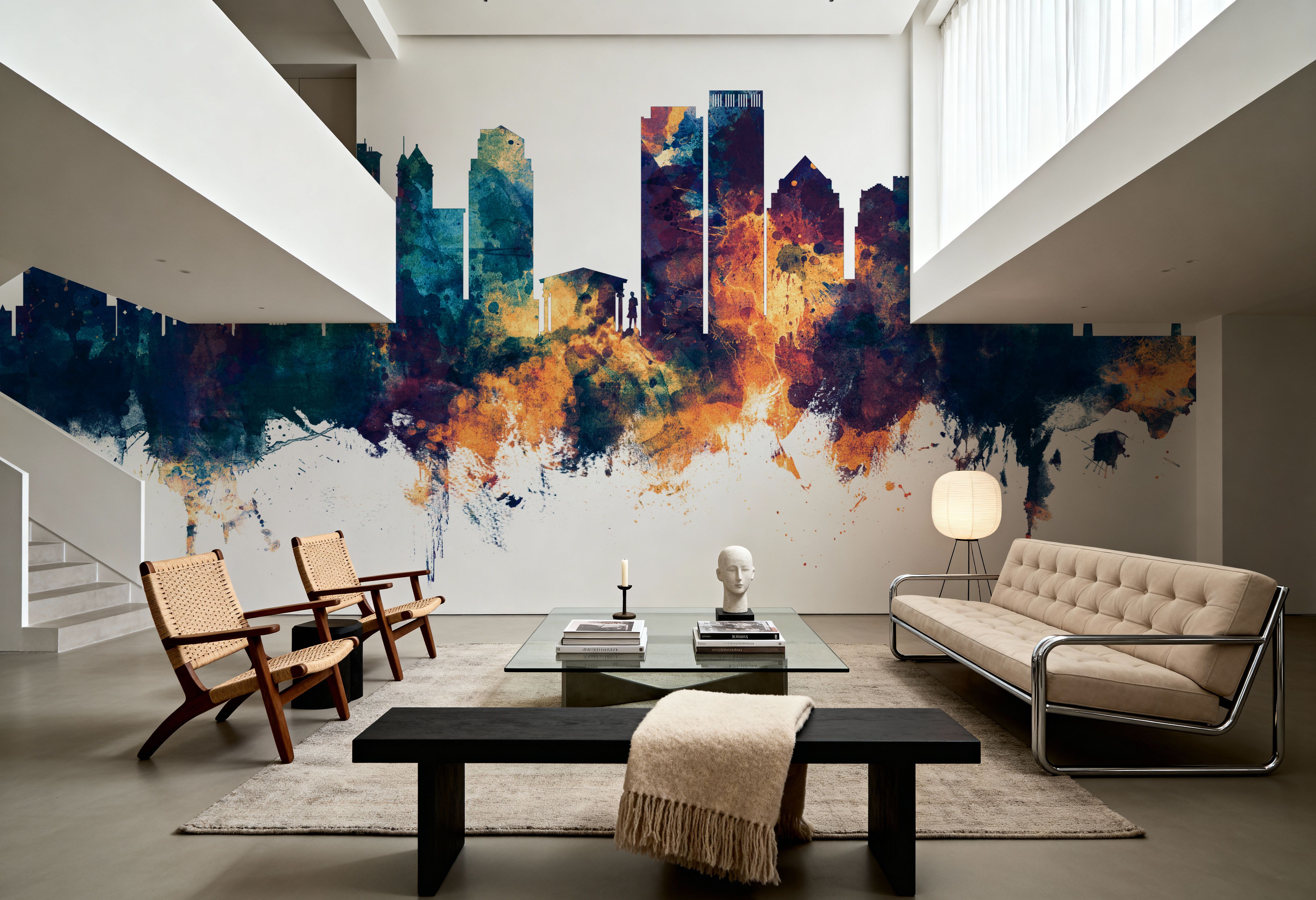 Dayton Ohio Skyline Blue & Bronze