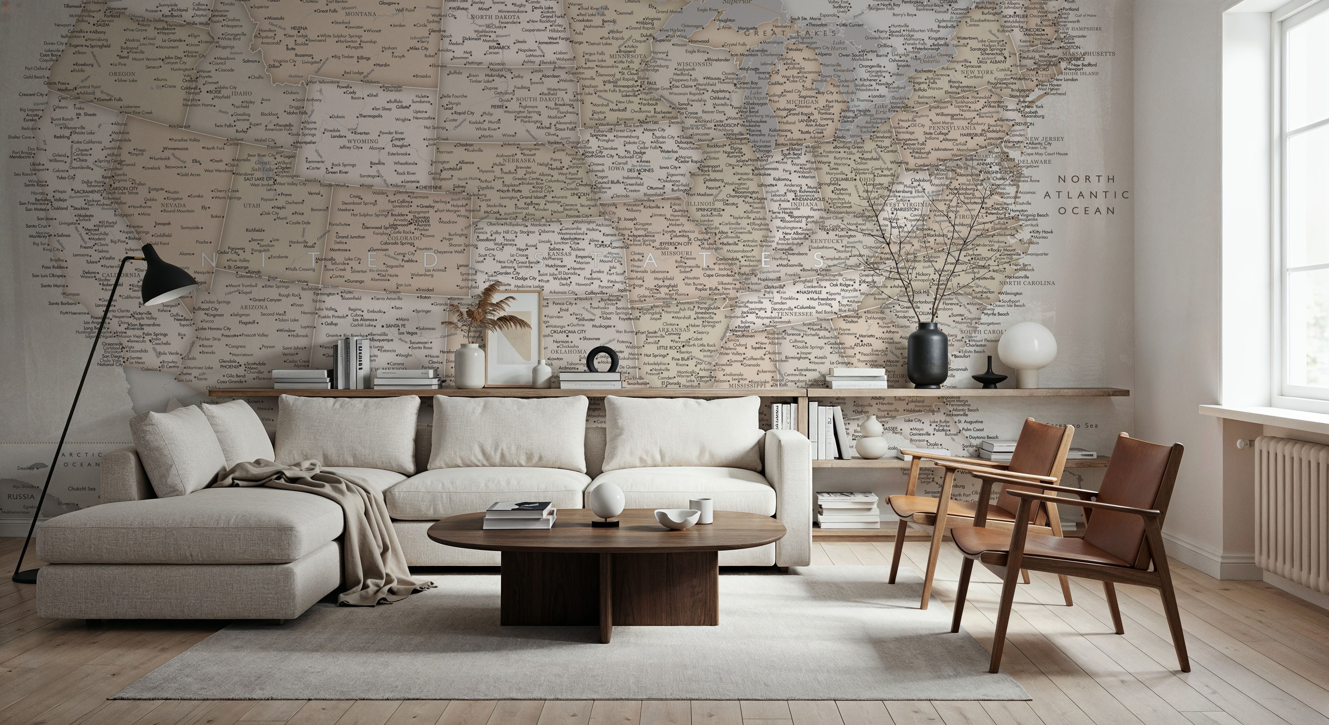 US Map Detailed - Lucille
