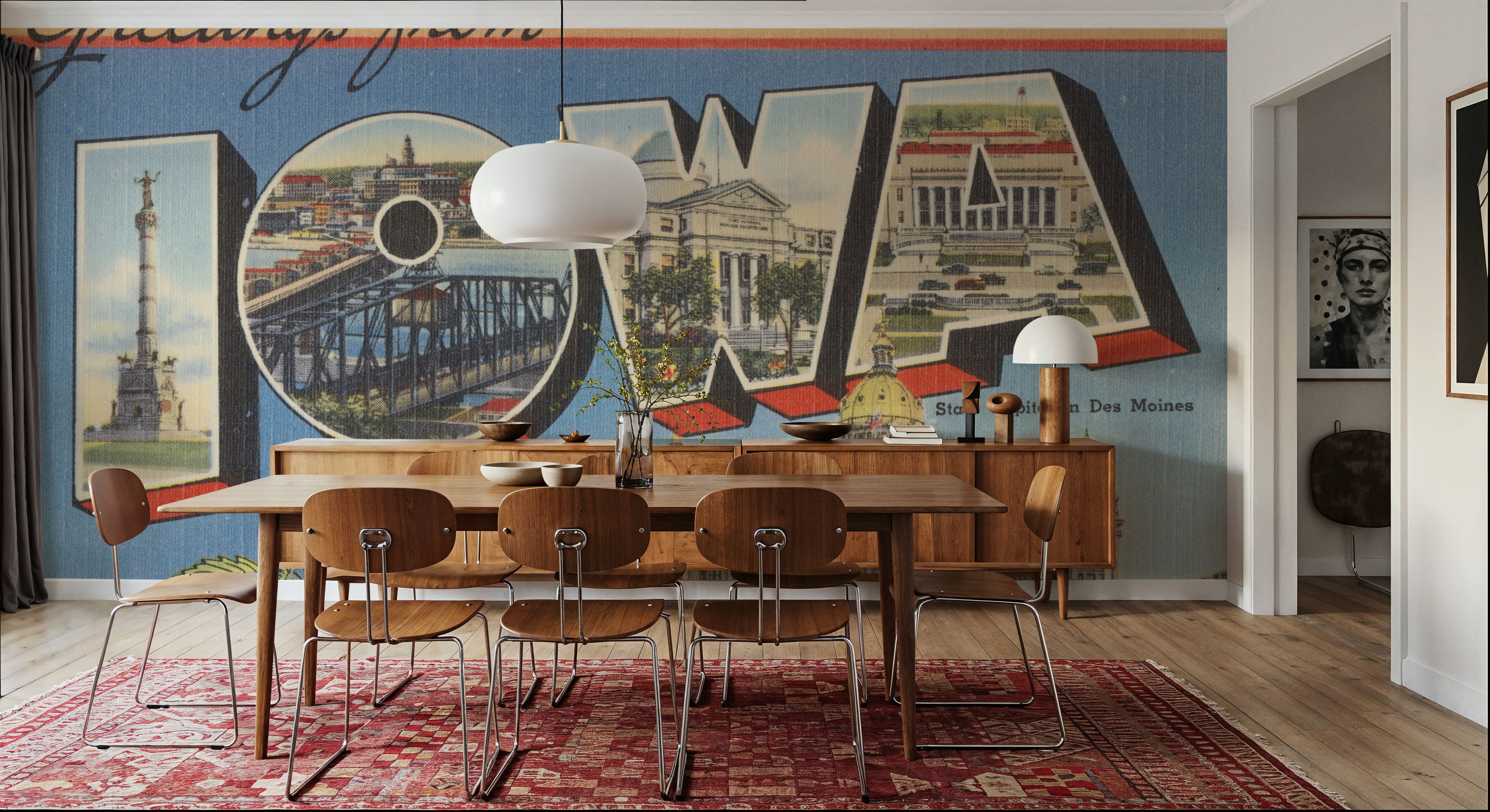 Greetings from Iowa - Screenprint Postcard