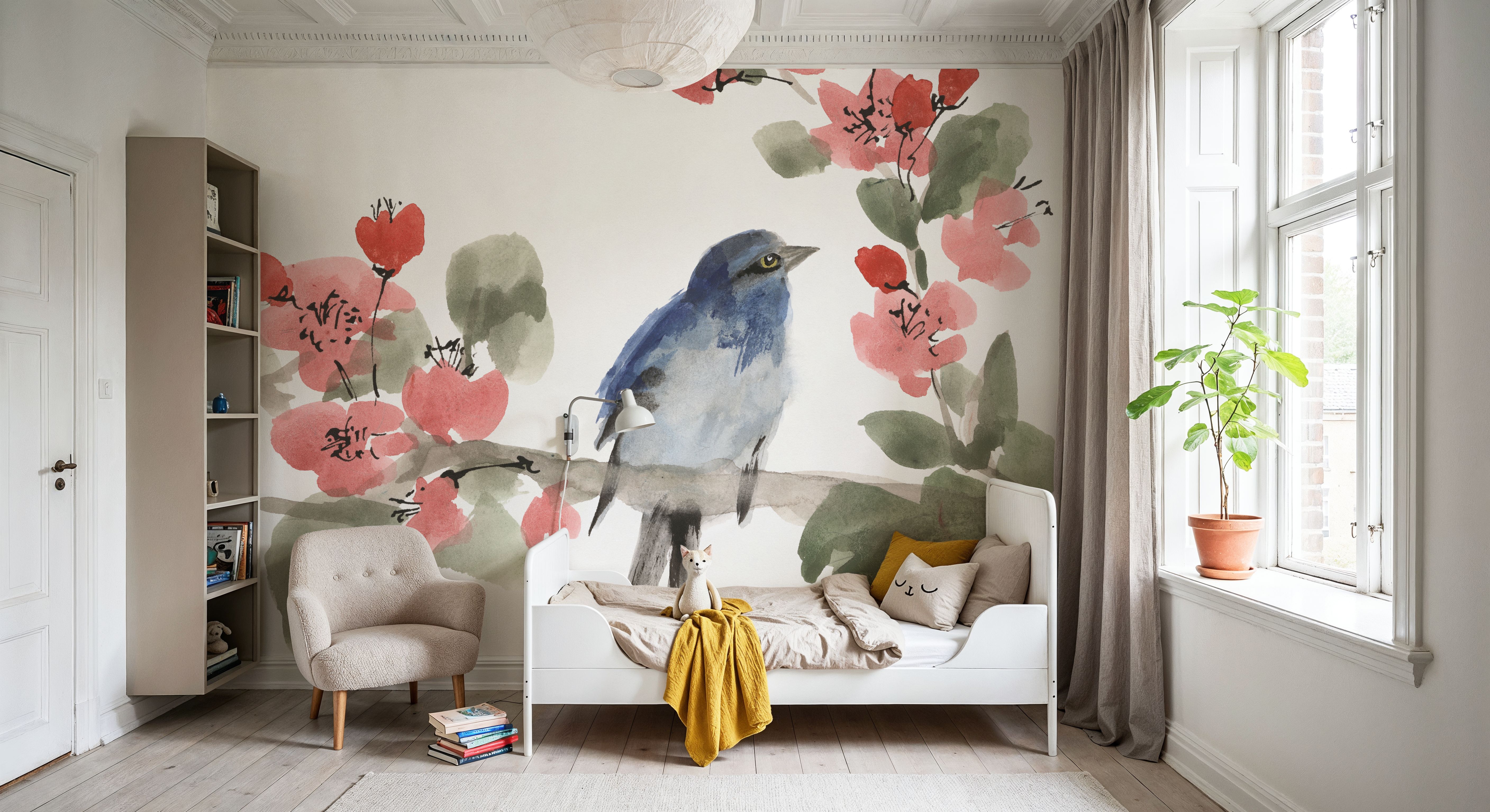 Bird and Blossoms I, Wallpaper