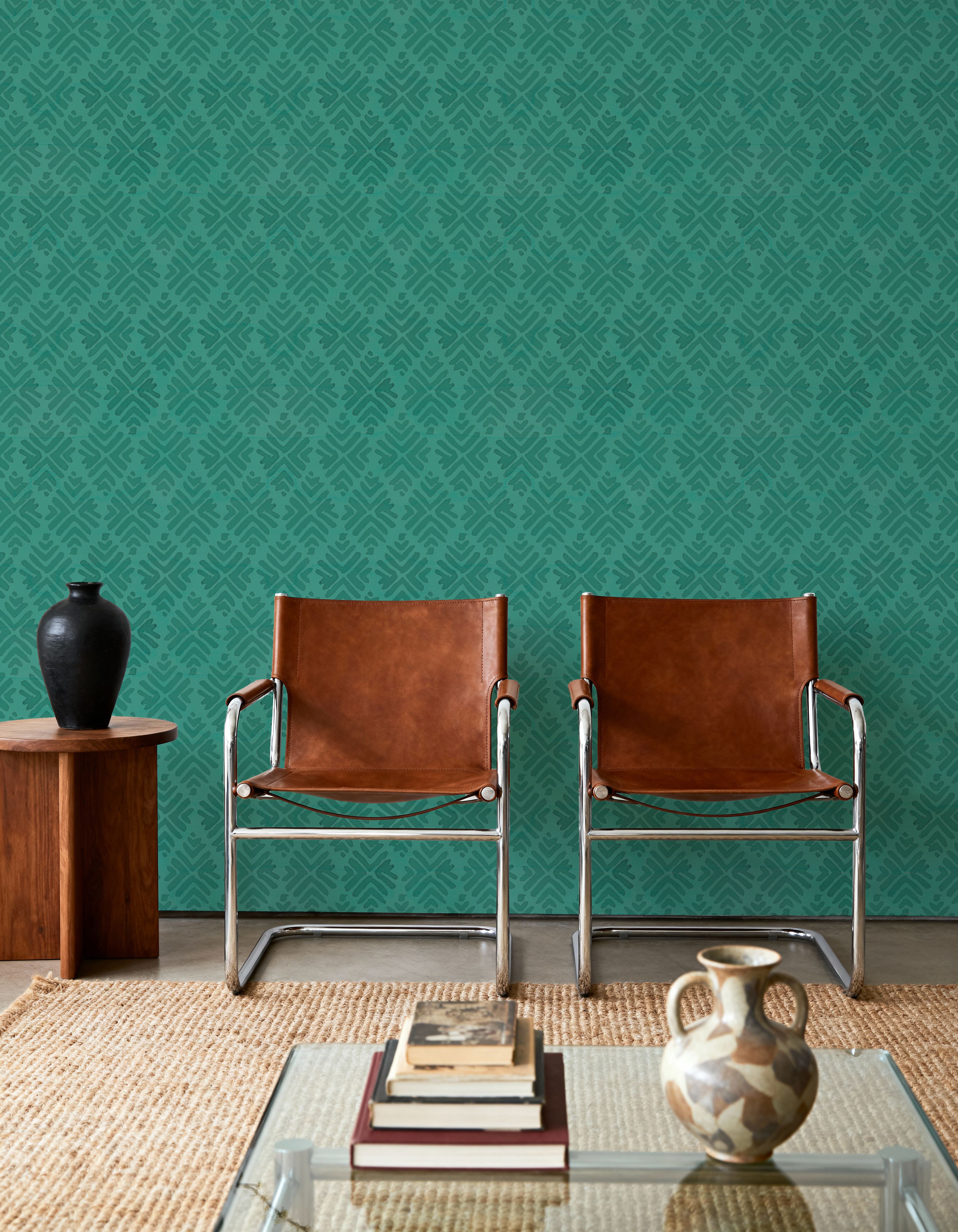 Bohemian Leaves Persian Green