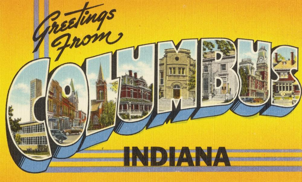 Greetings from Columbus - Screenprint Postcard
