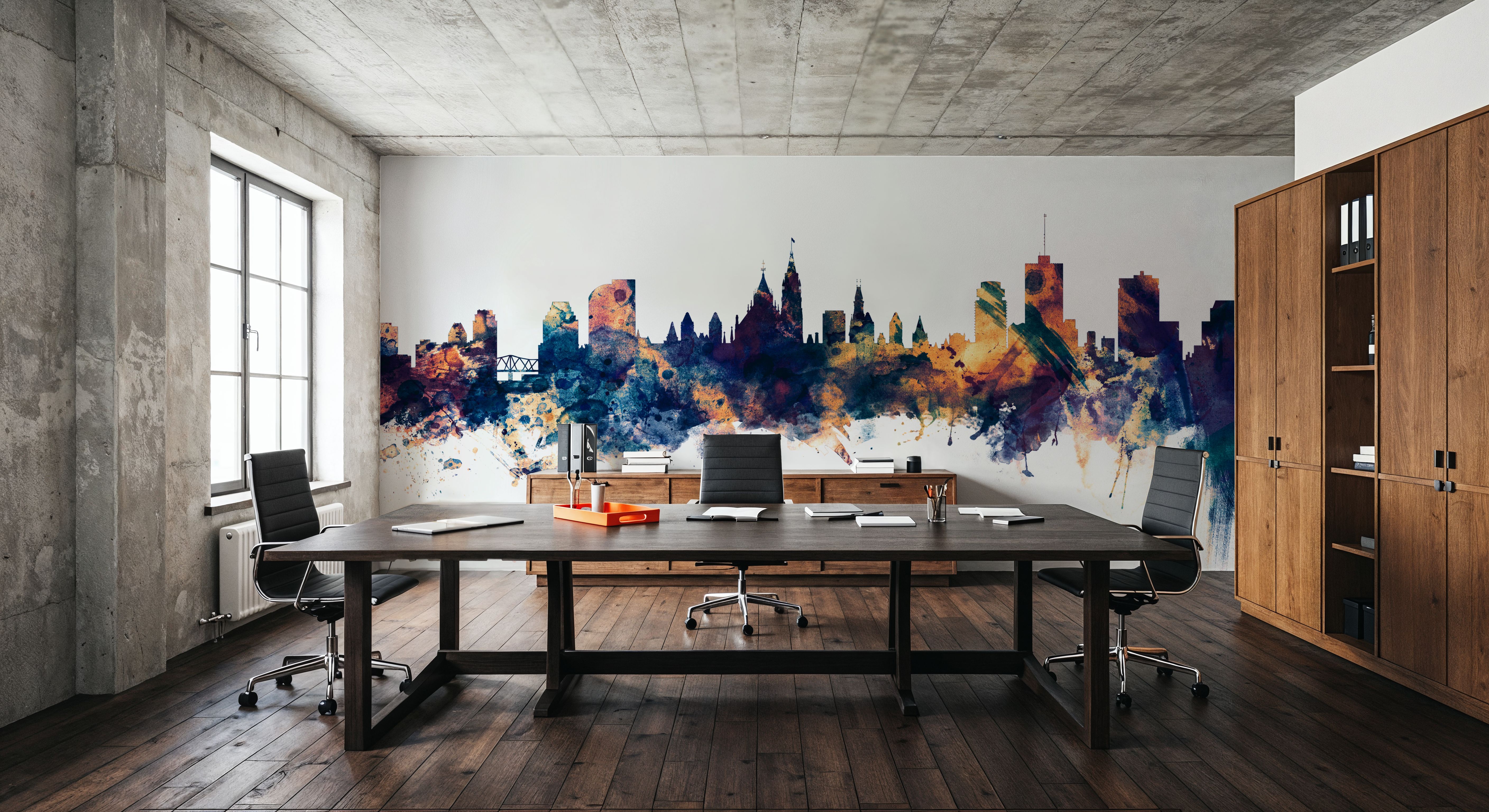 Ottowa Canada Skyline Blue & Bronze