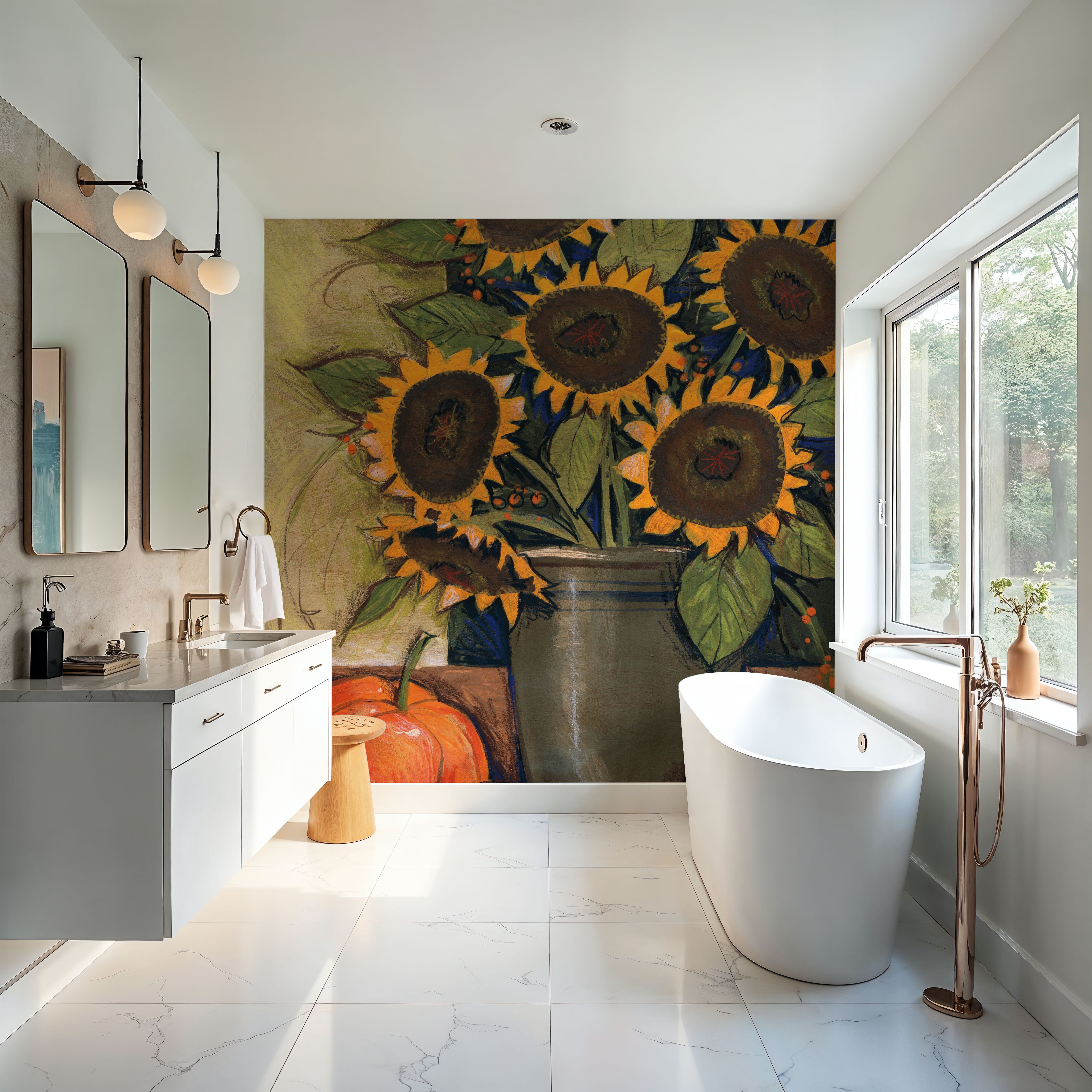 Sunflower Crock