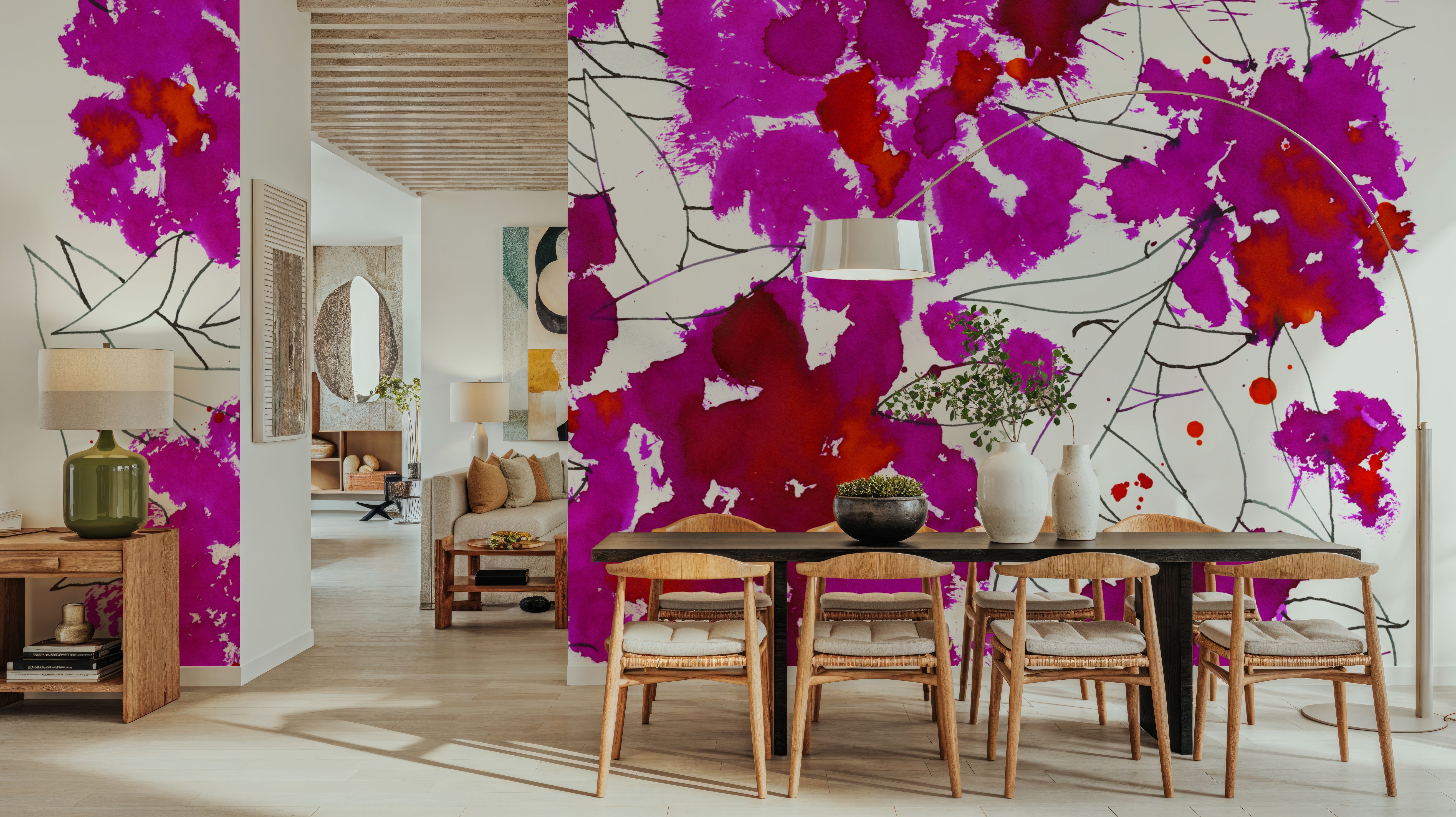 Flower Poufs, Wallpaper