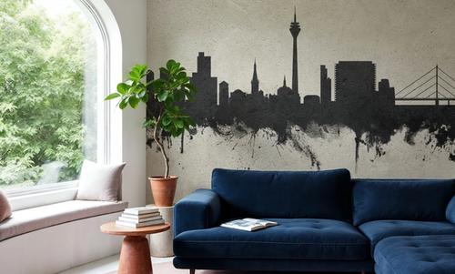 Düsseldorf Germany Skyline Concrete