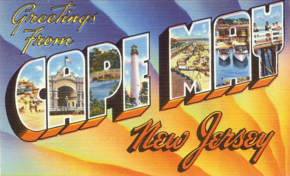 Greetings from Cape May - Screenprint Postcard