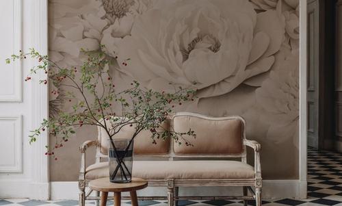 Transcendent Peony, Beige